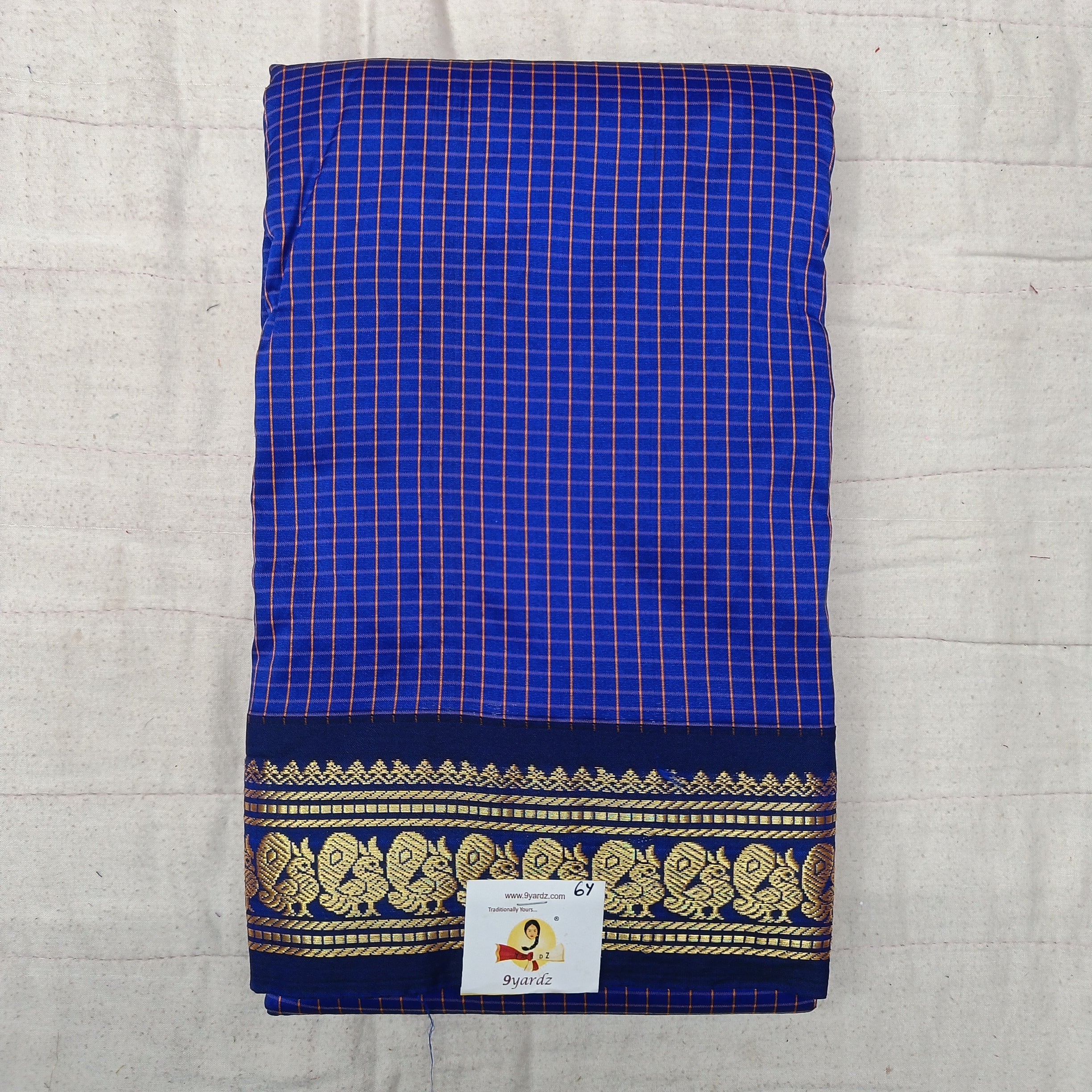 Rich Poly Silk 6yardz checked