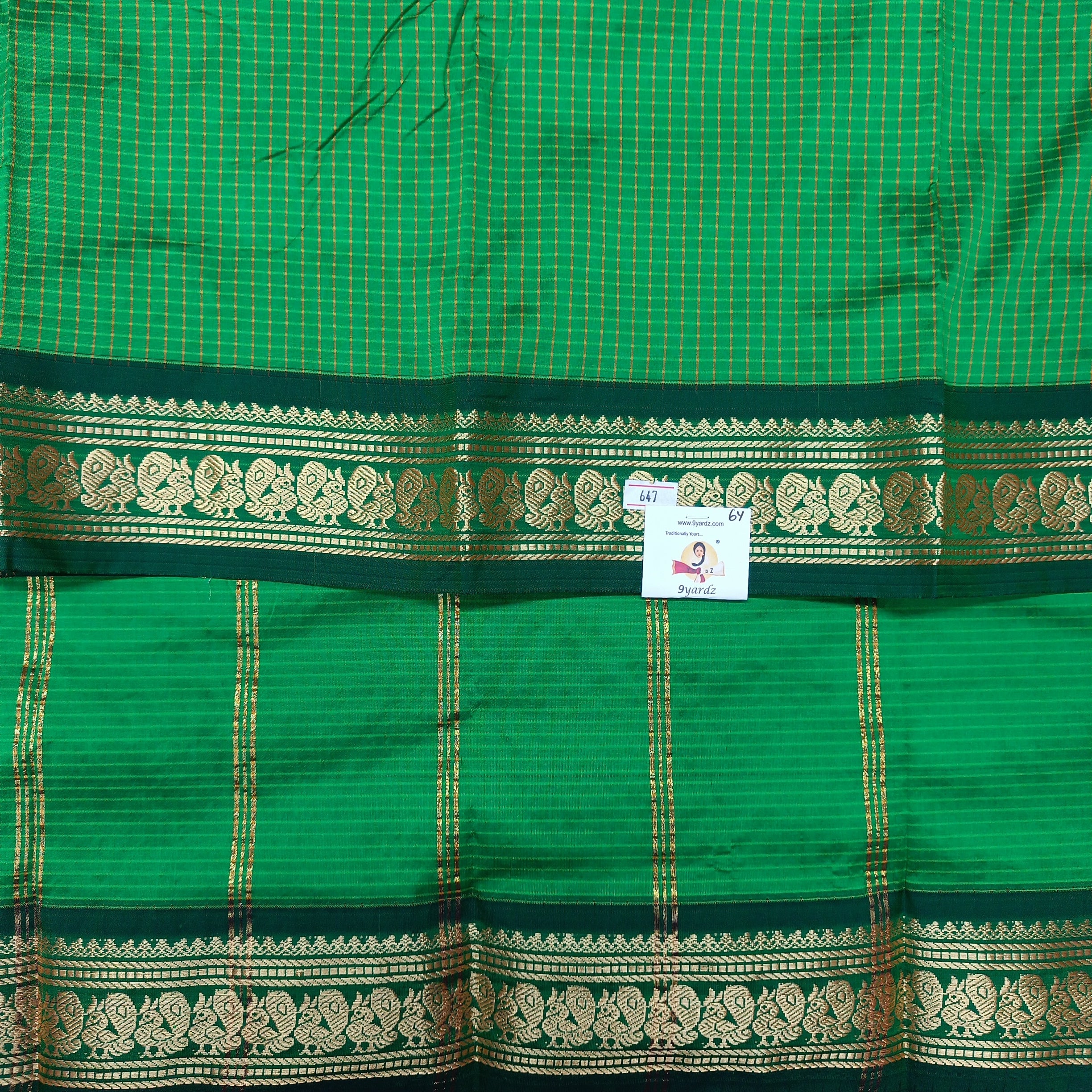 Rich Poly Silk 6yardz checked