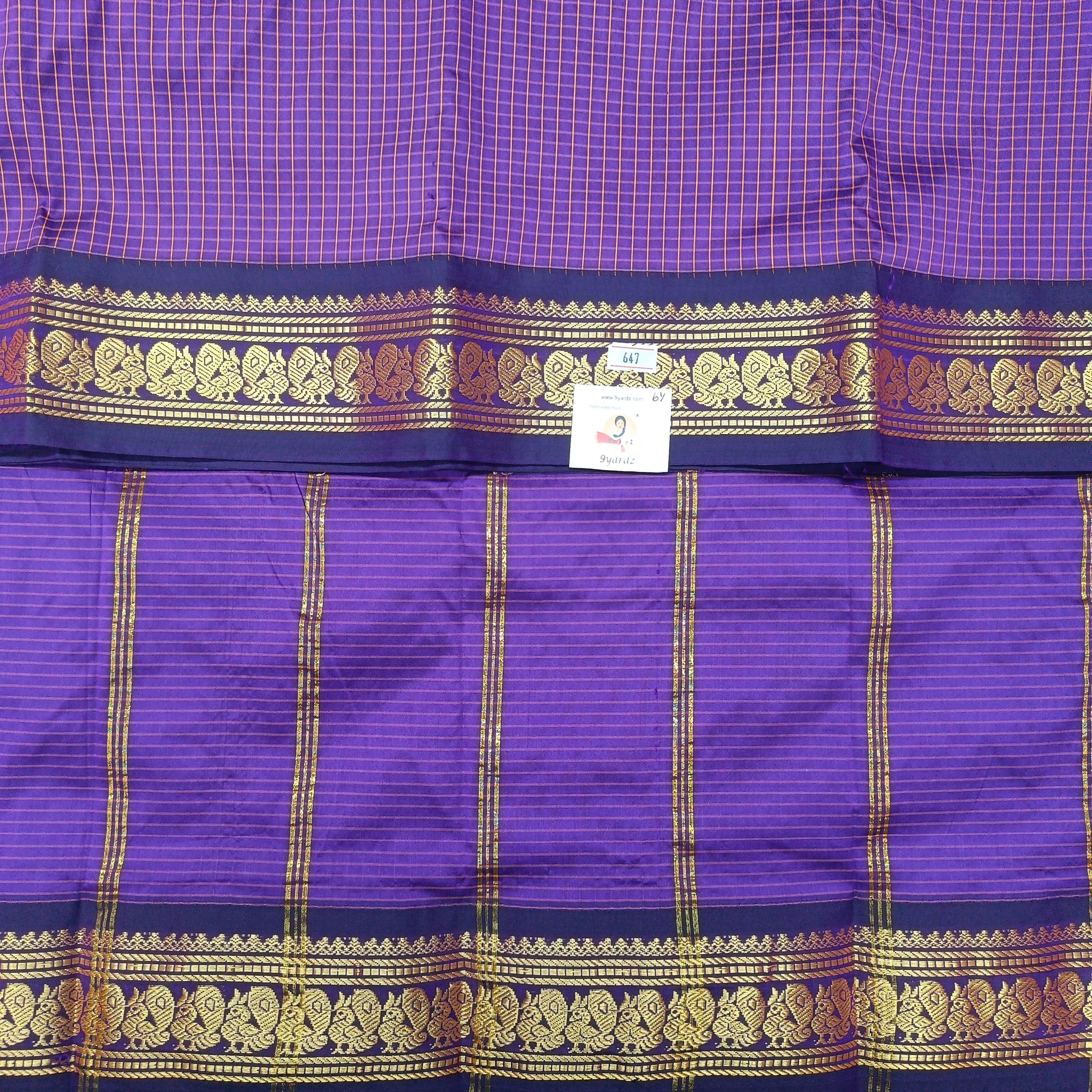 Rich Poly Silk 6yardz checked