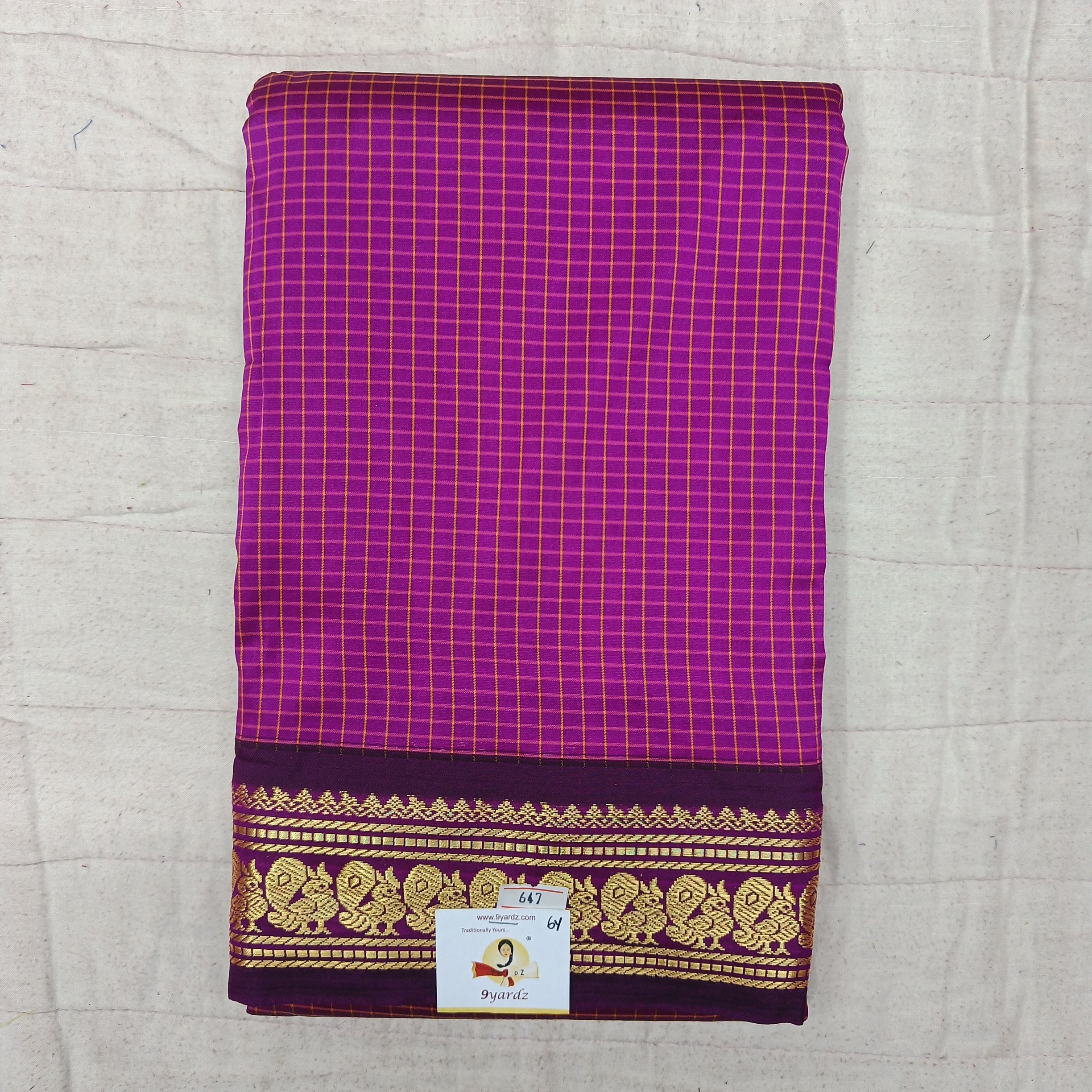 Rich Poly Silk 6yardz checked