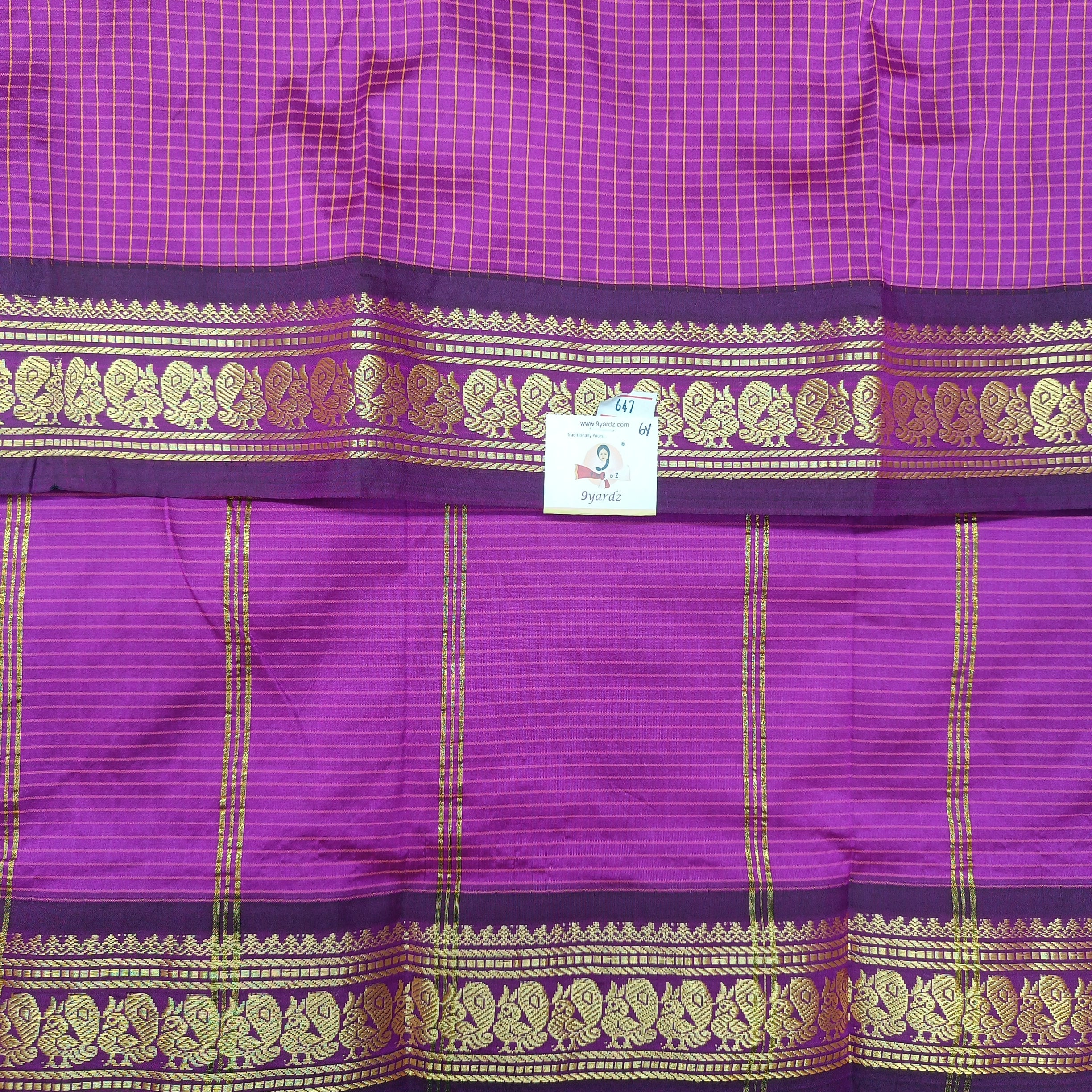 Rich Poly Silk 6yardz checked