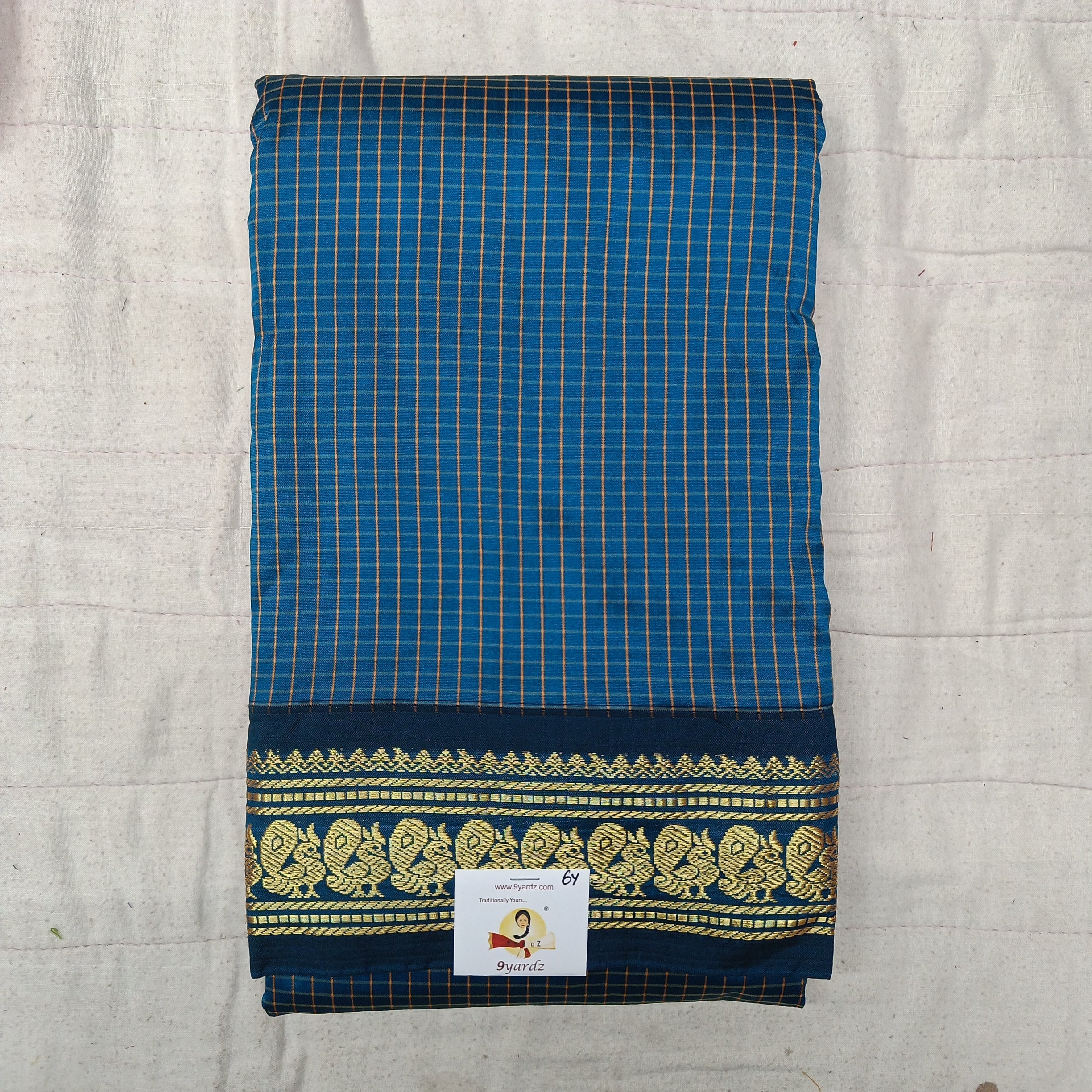 Rich Poly Silk 6yardz checked