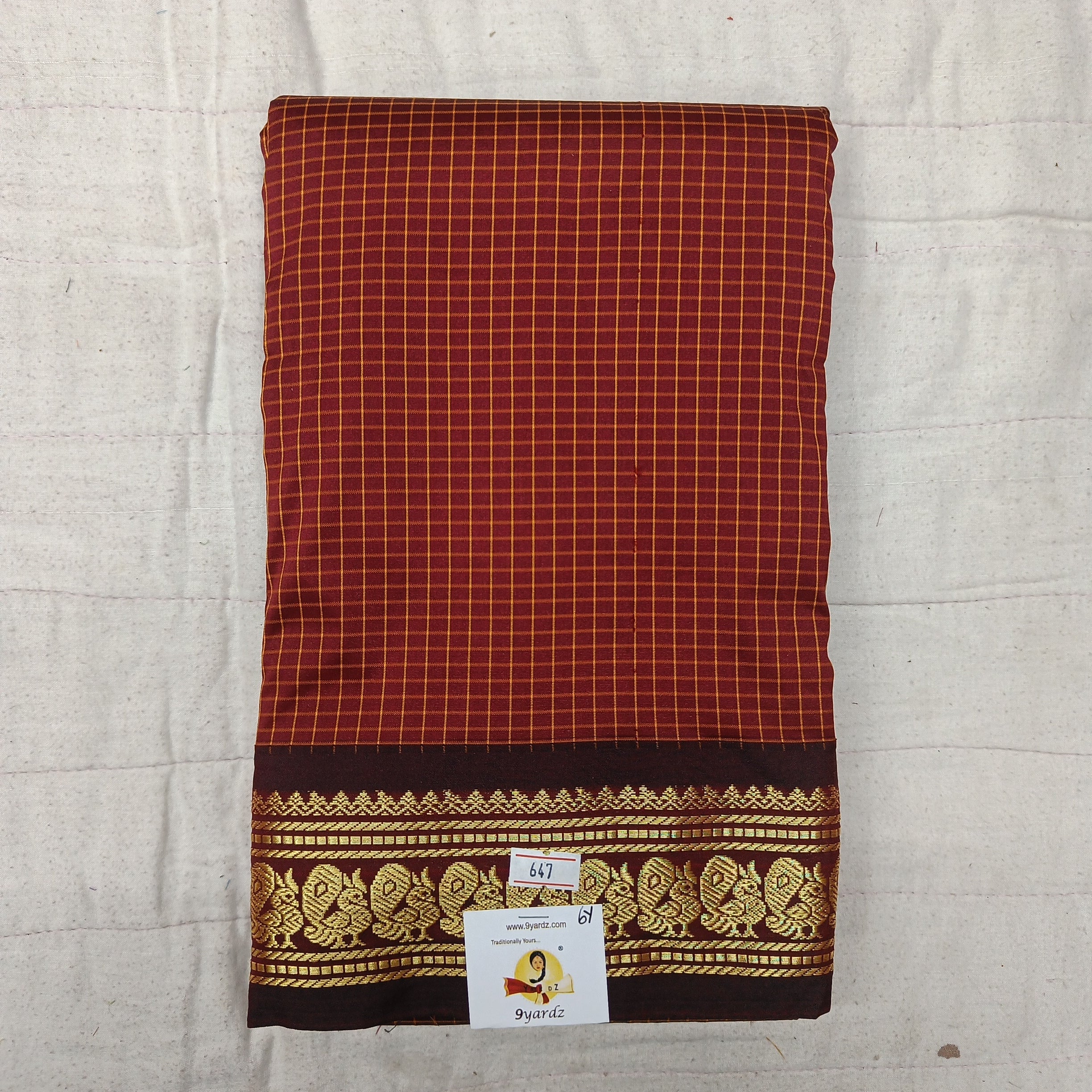 Rich Poly Silk 6yardz checked