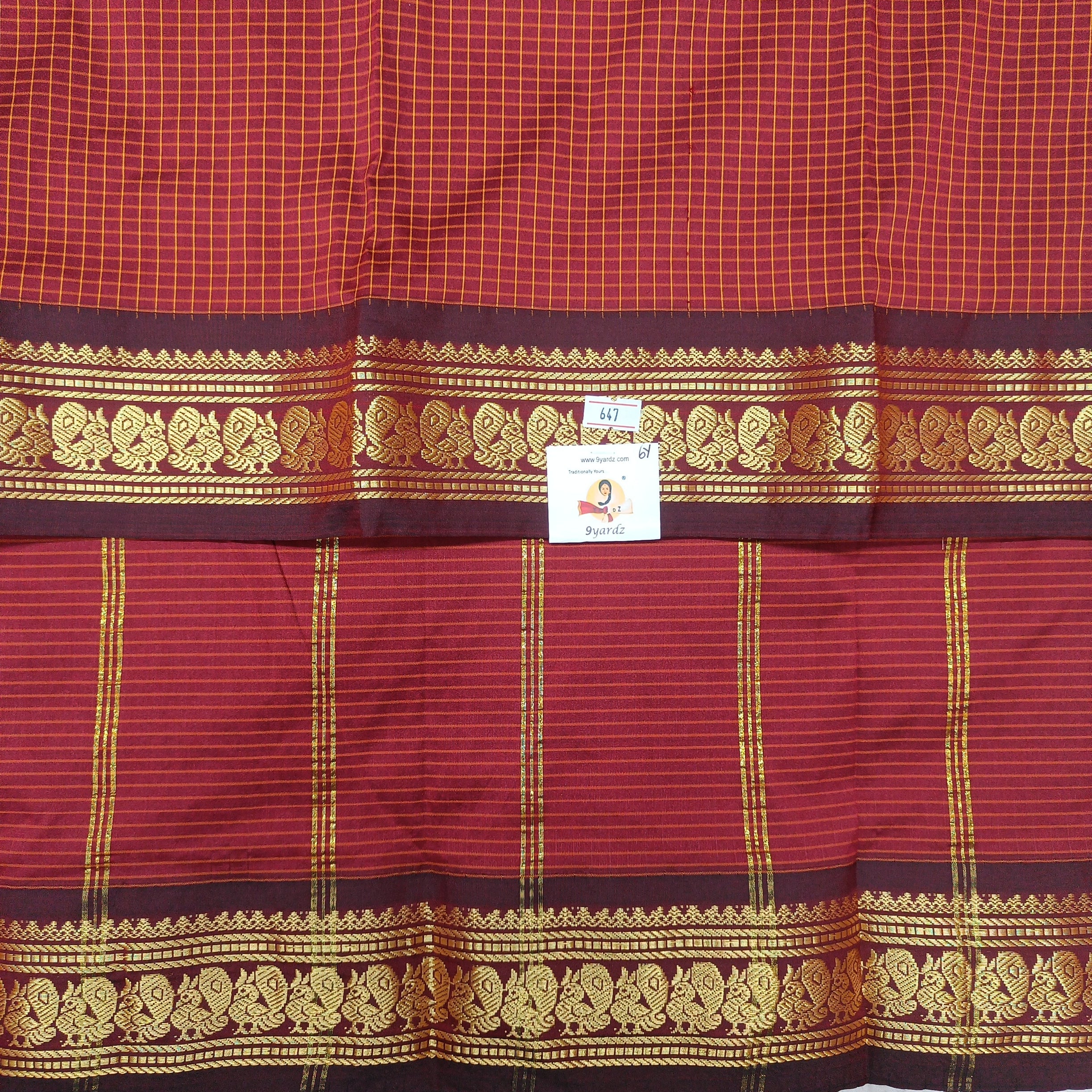 Rich Poly Silk 6yardz checked