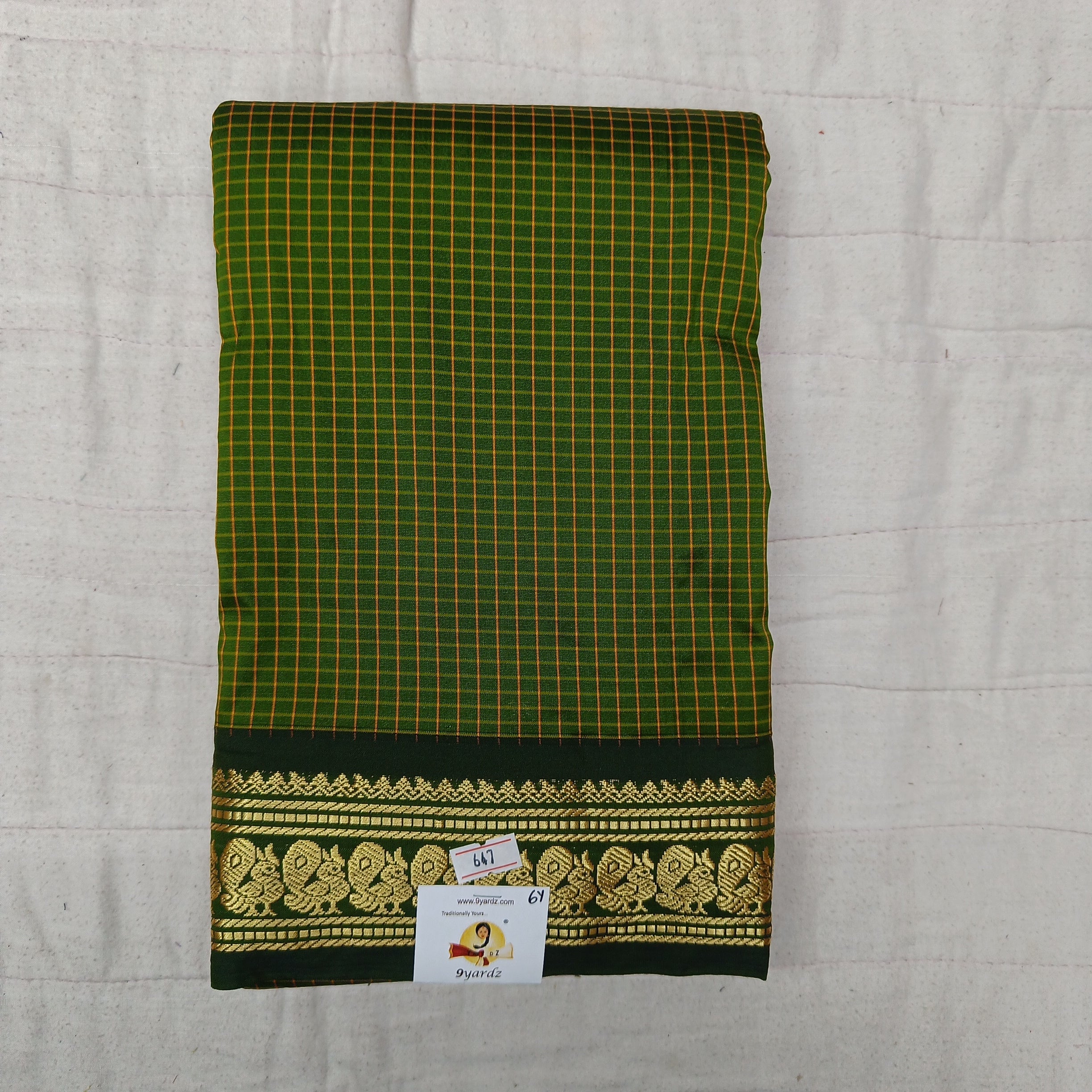Rich Poly Silk 6yardz checked