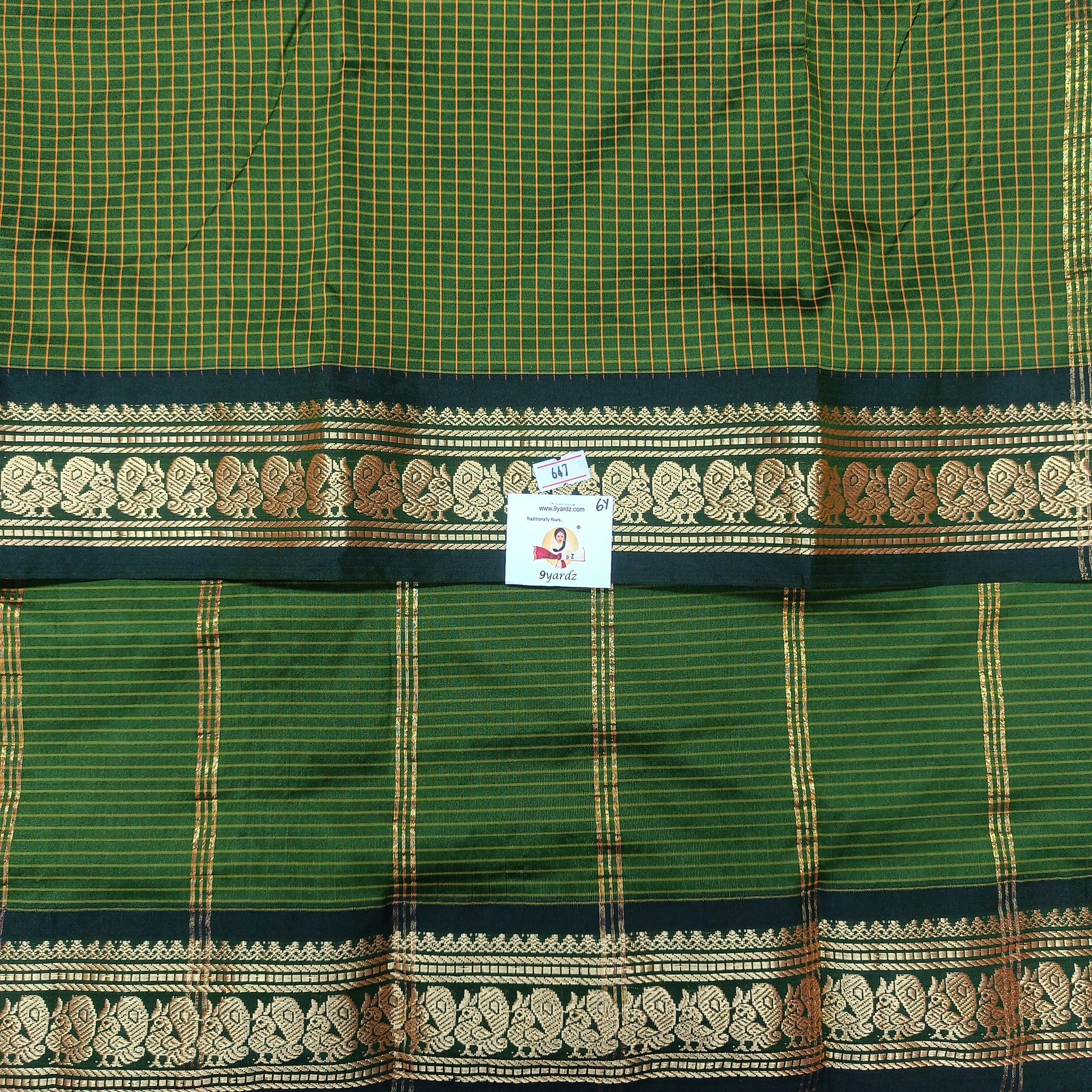 Rich Poly Silk 6yardz checked