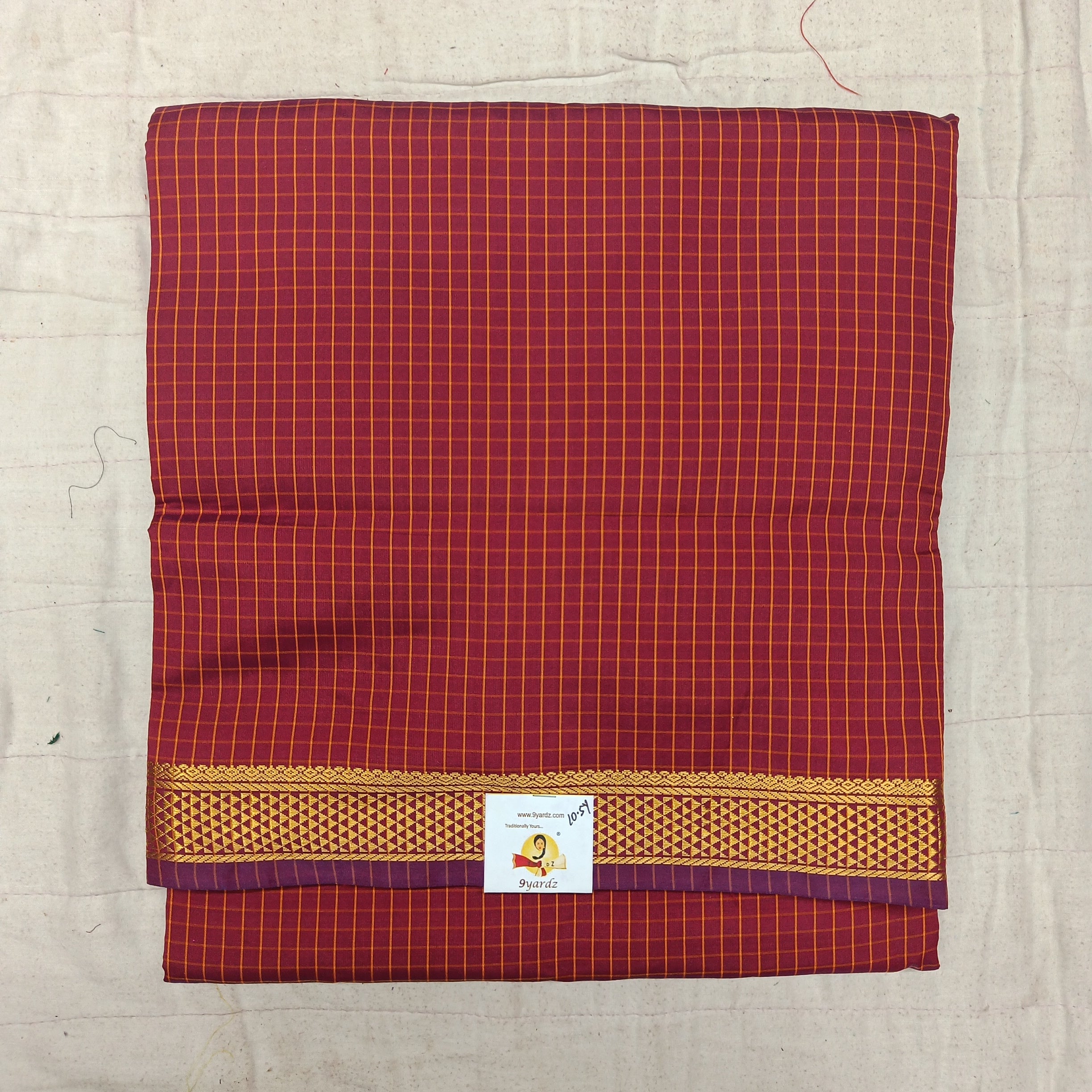 Poly silk 10.5yards madisar checked