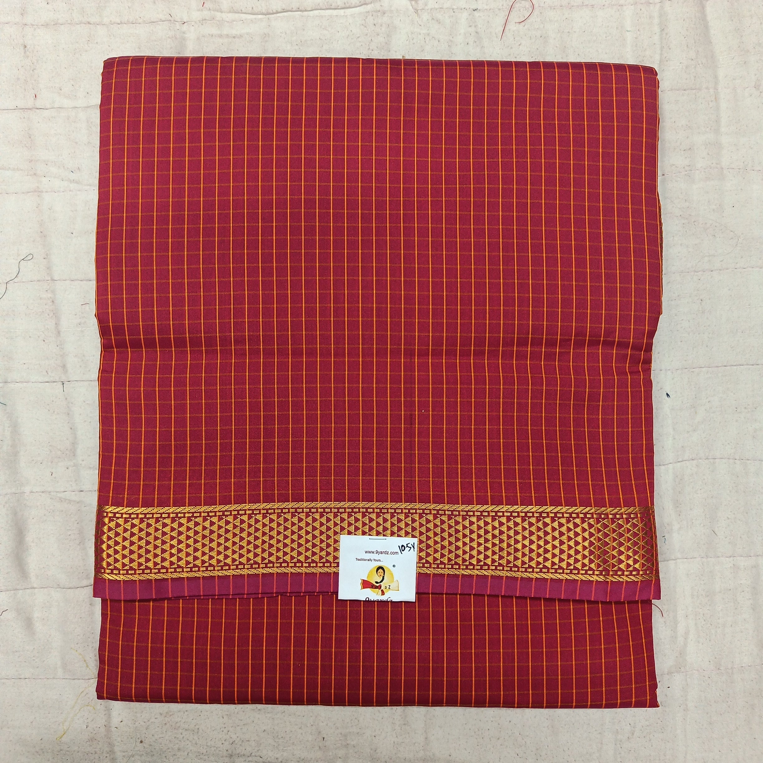 Poly silk 10.5yards madisar checked