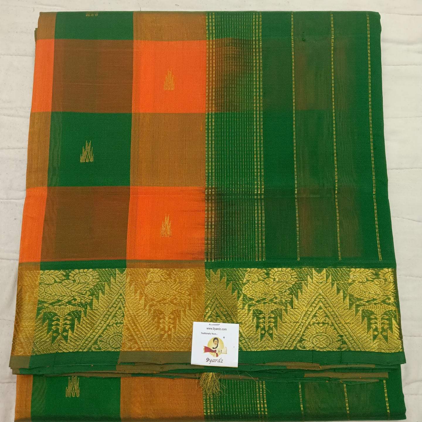 Pure silk cotton zari  Pazhum Pazhamum Check