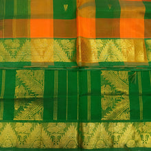 Load image into Gallery viewer, Pure silk cotton zari  Pazhum Pazhamum Check