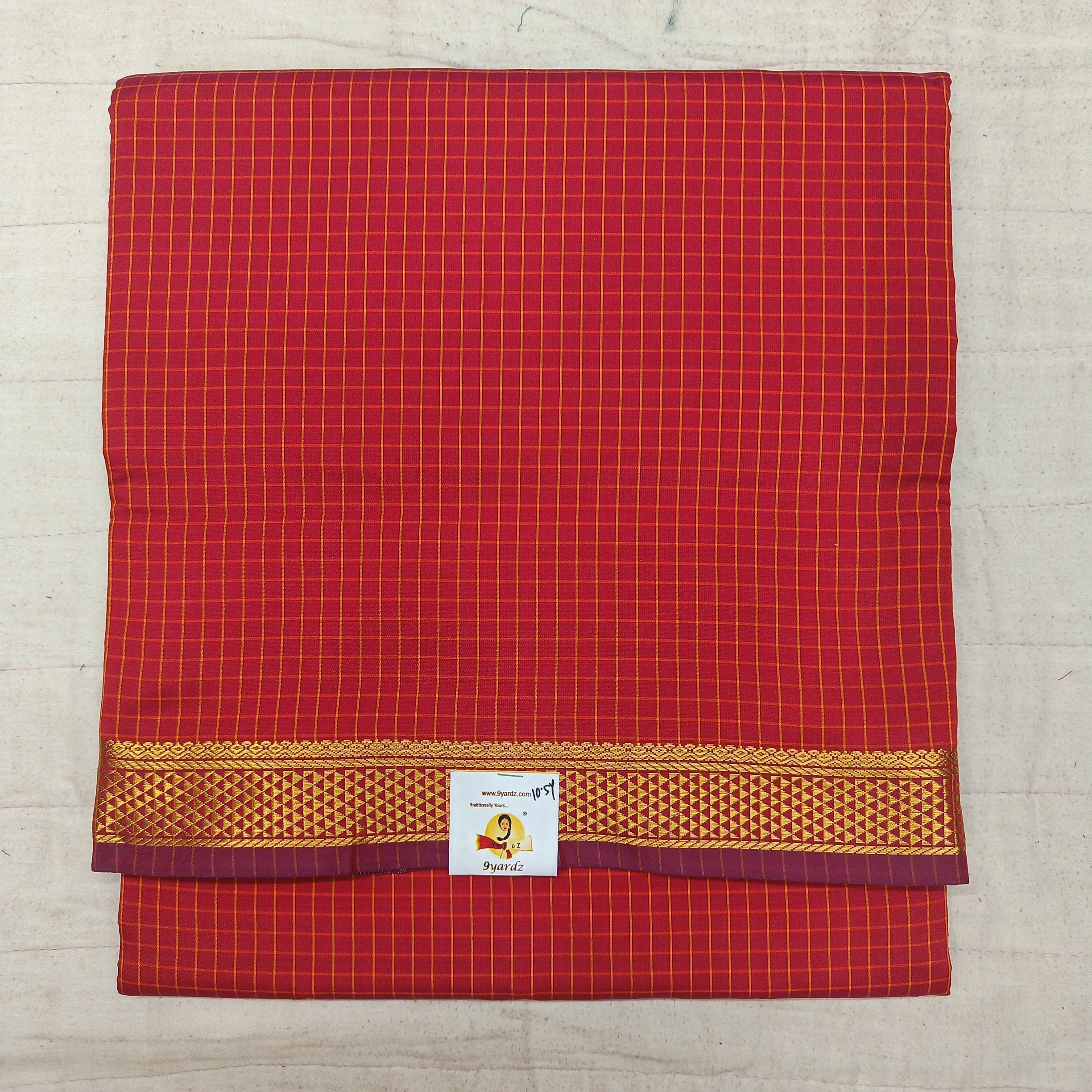 Poly silk 10.5yards madisar checked