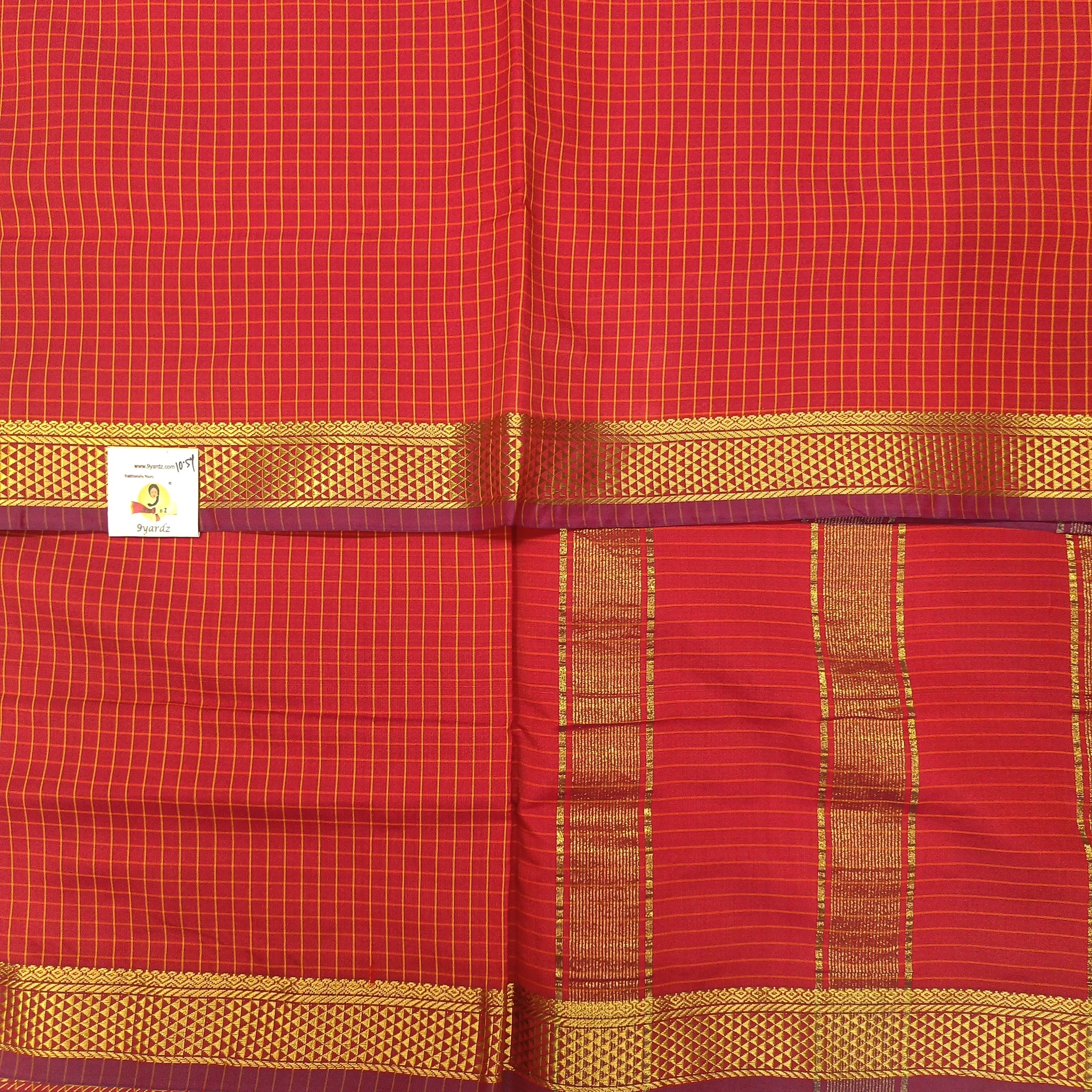 Poly silk 10.5yards madisar checked