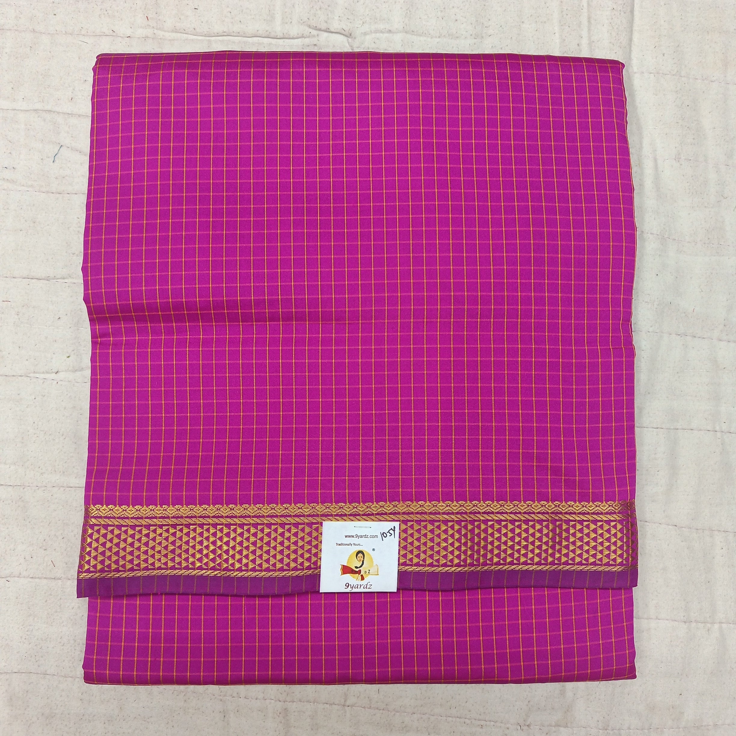 Poly silk 10.5yards madisar checked