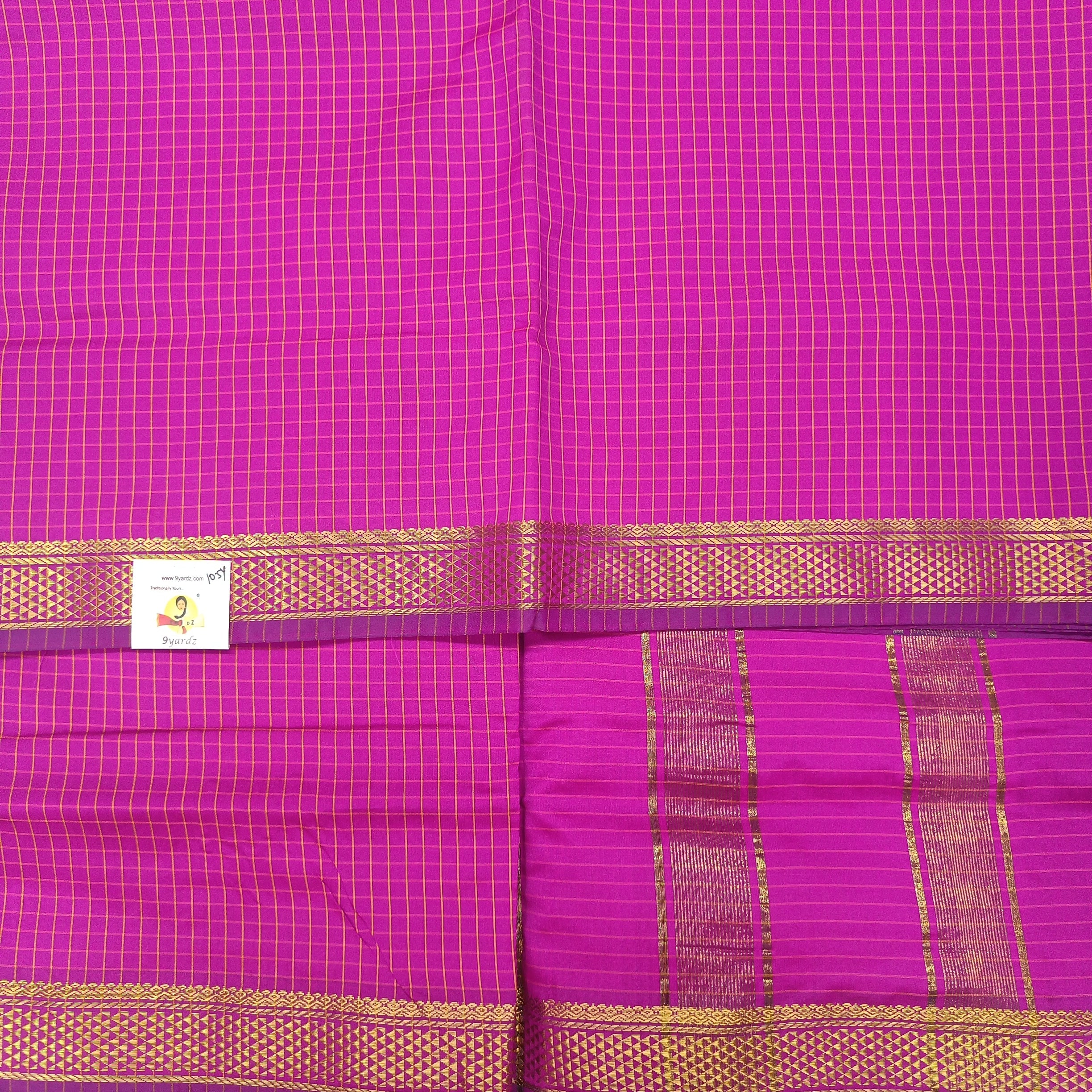 Poly silk 10.5yards madisar checked