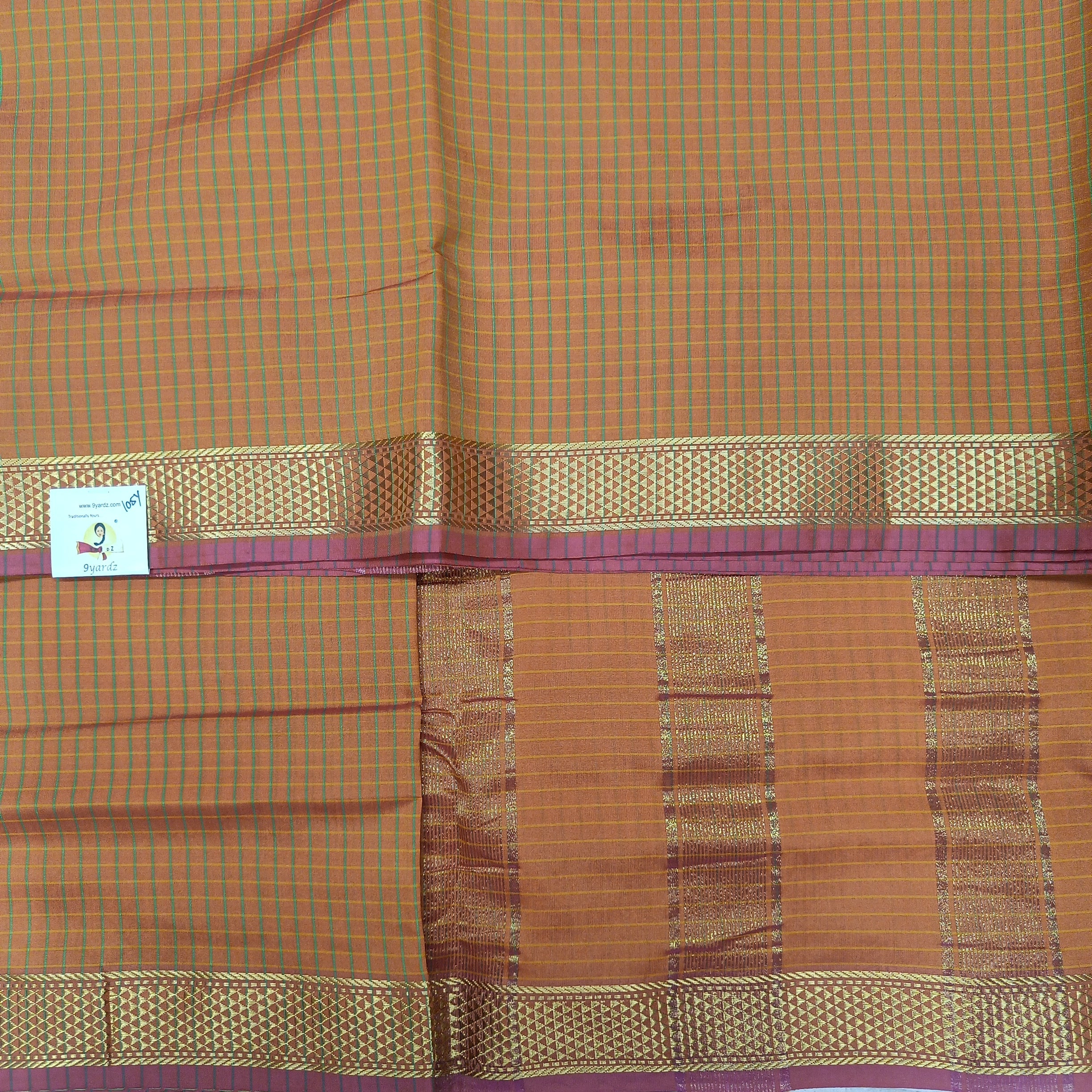 Poly silk 10.5yards madisar checked