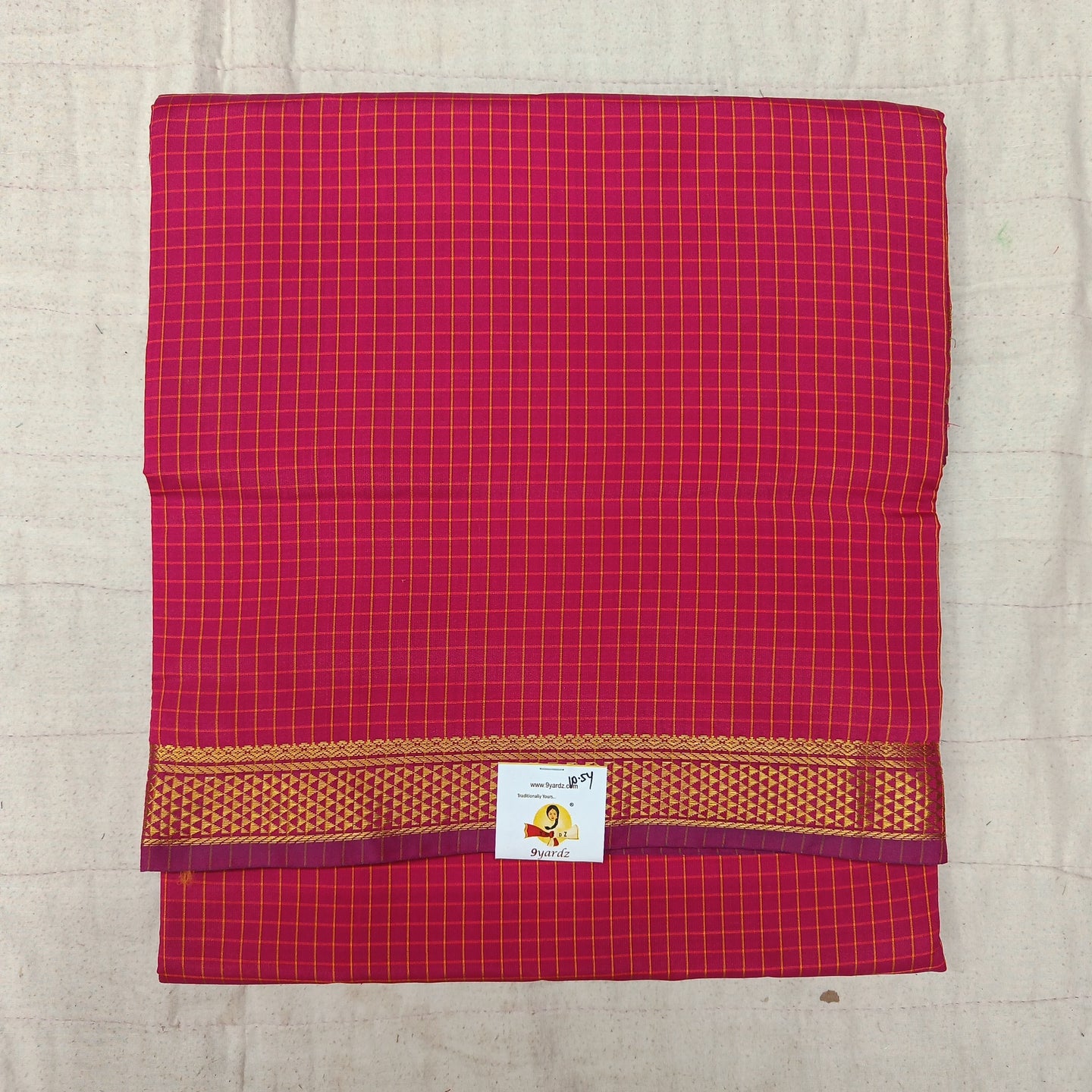 Poly silk 10.5yards madisar checked