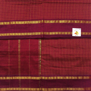 Kalyani Cotton checked madisar 9.5yardz