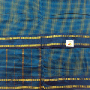 Kalyani Cotton checked madisar 9.5yardz