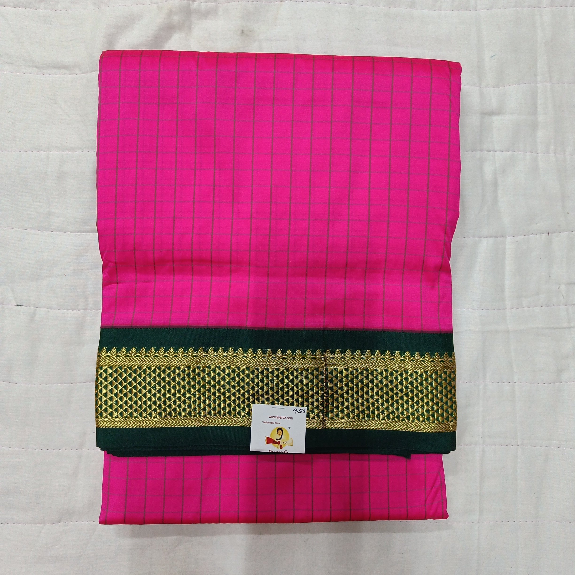 Poly silk 9.5yards madisar checked