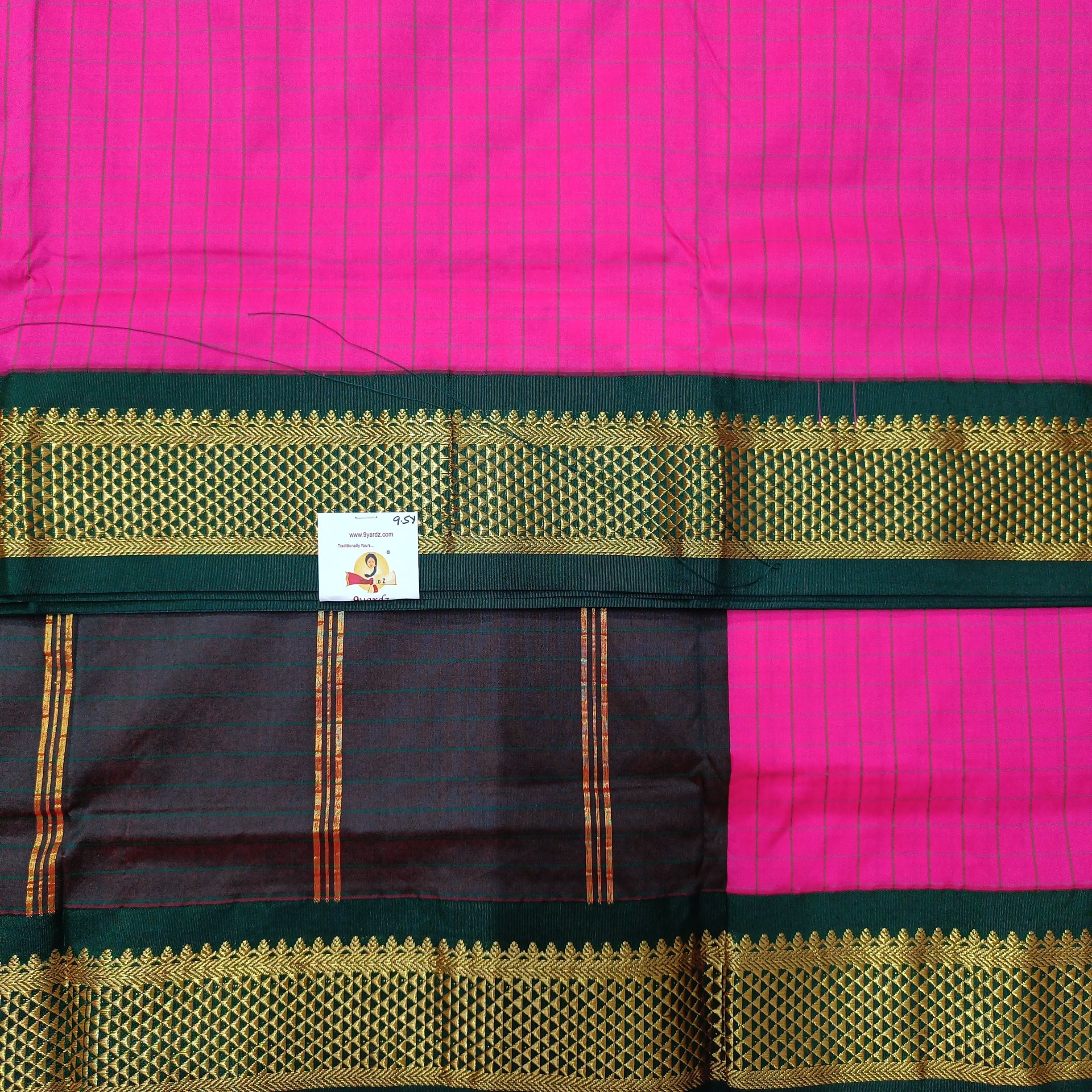 Poly silk 9.5yards madisar checked
