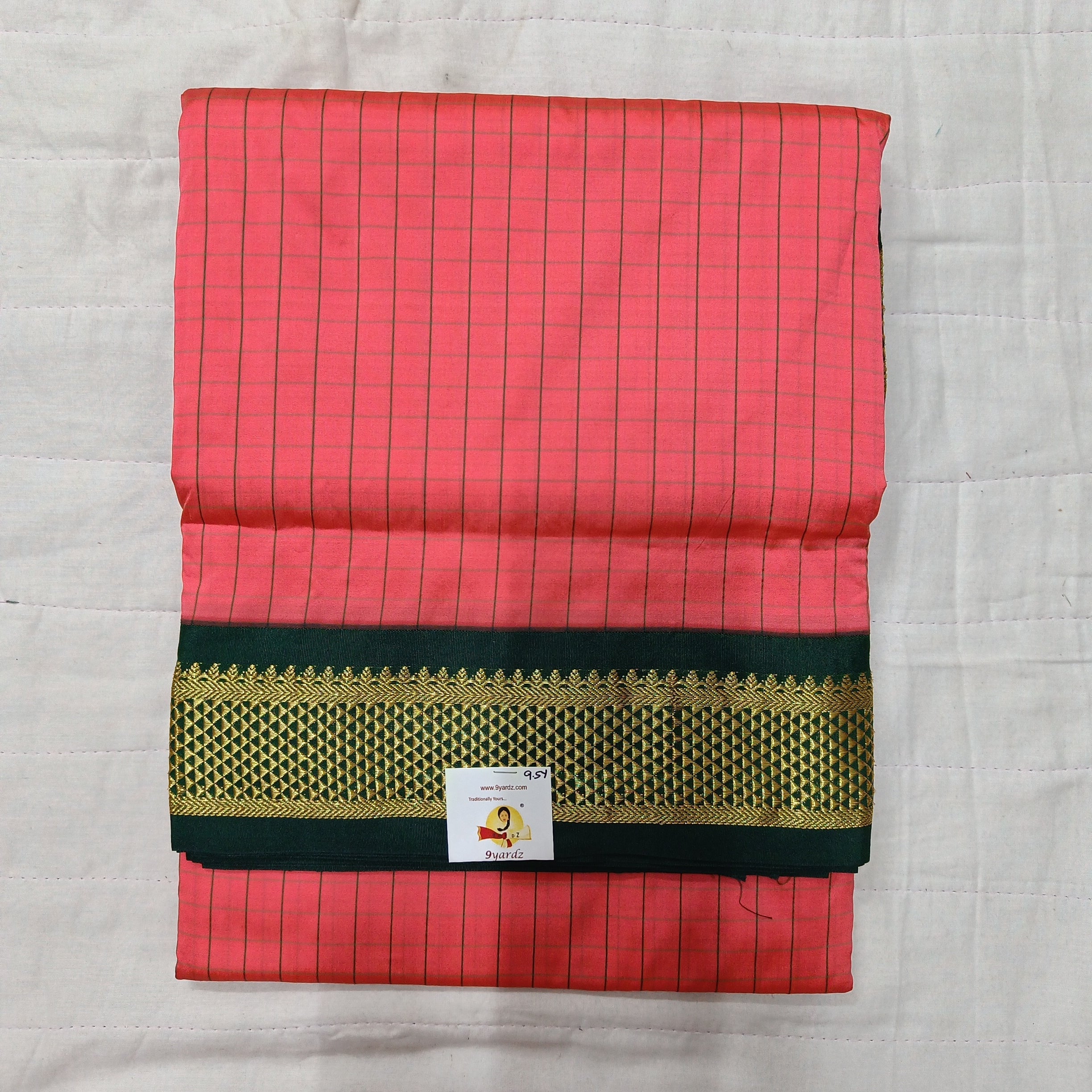 Poly silk 9.5yards madisar checked