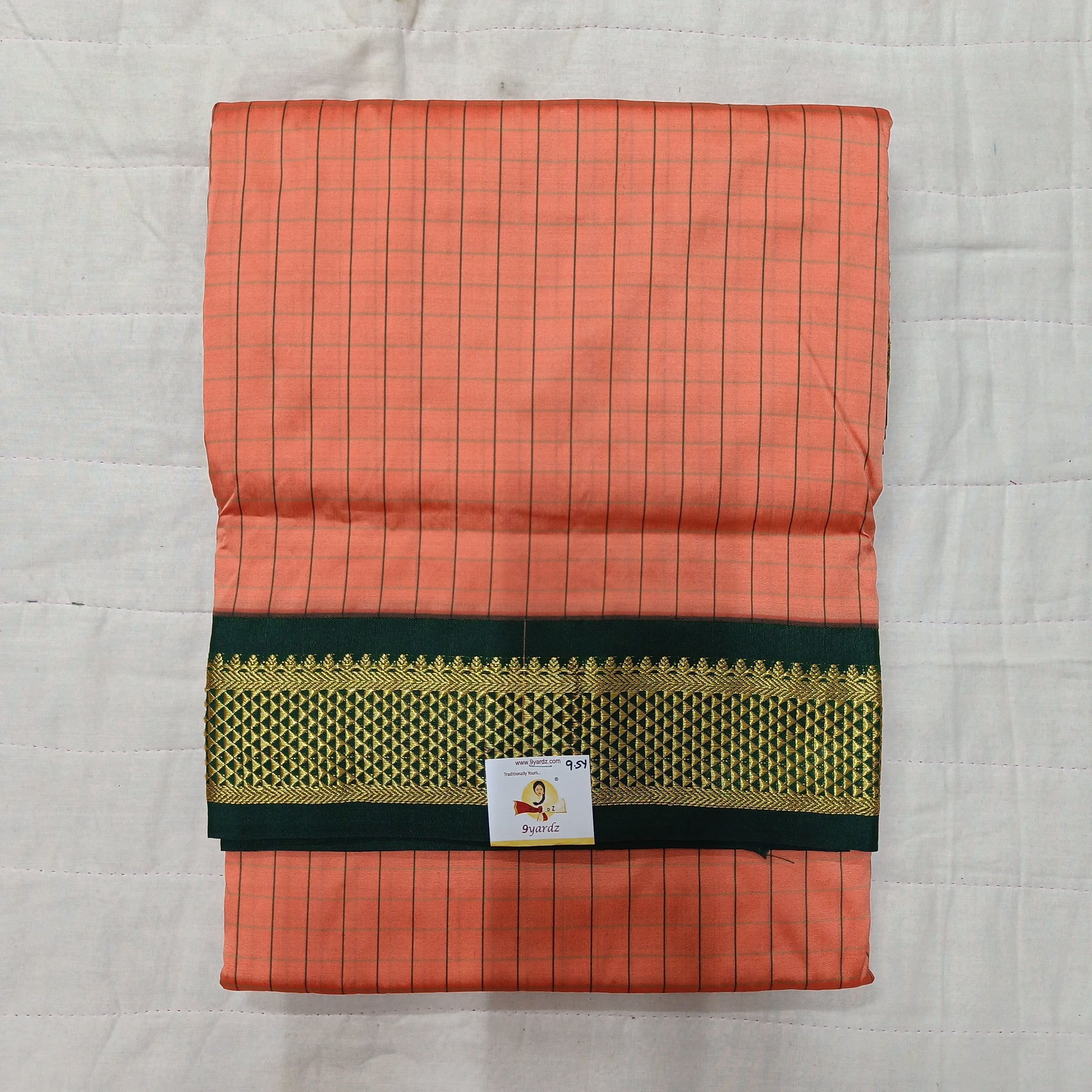 Poly silk 9.5yards madisar checked