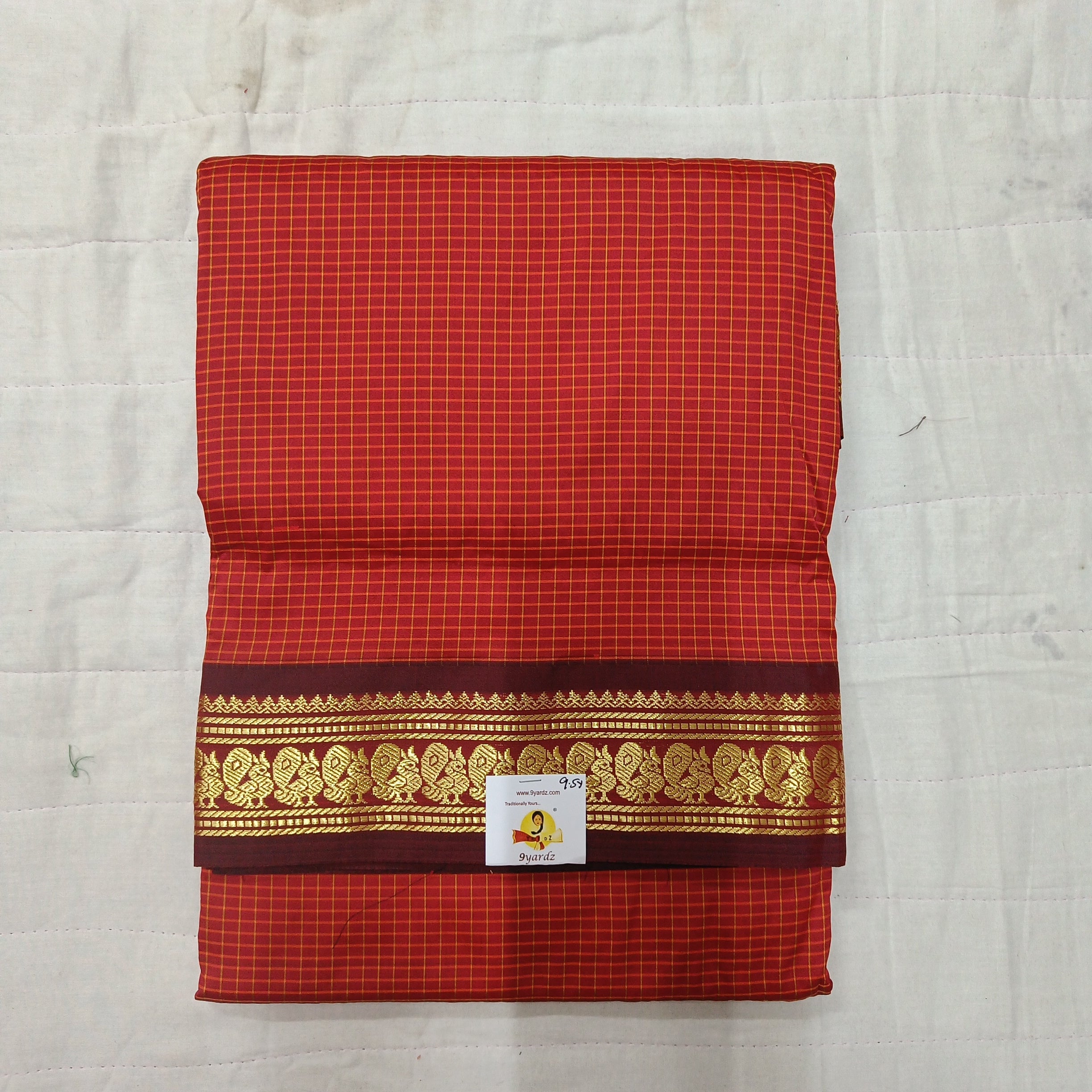 Poly silk 9.5yards madisar checked
