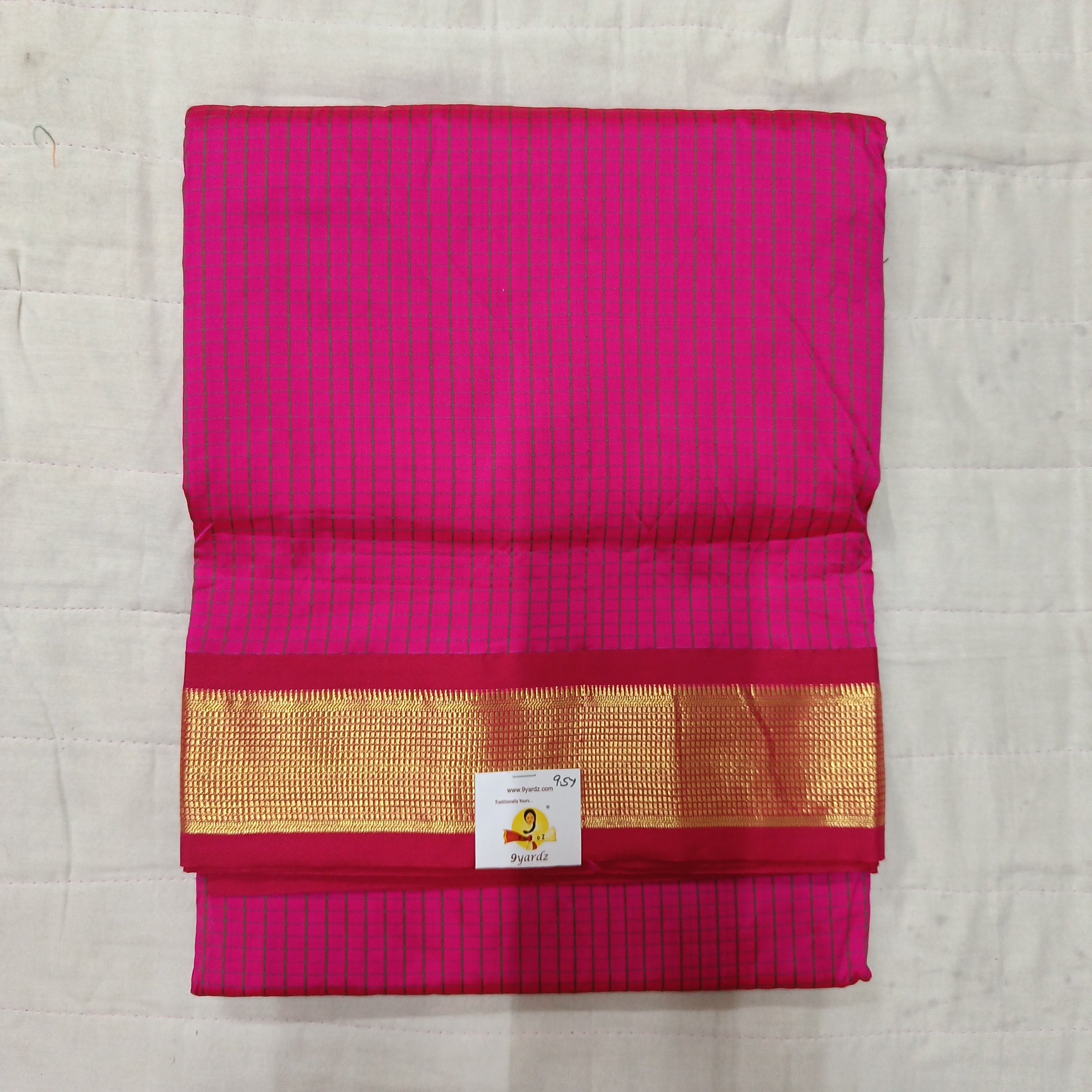 Poly silk 9.5yards madisar checked