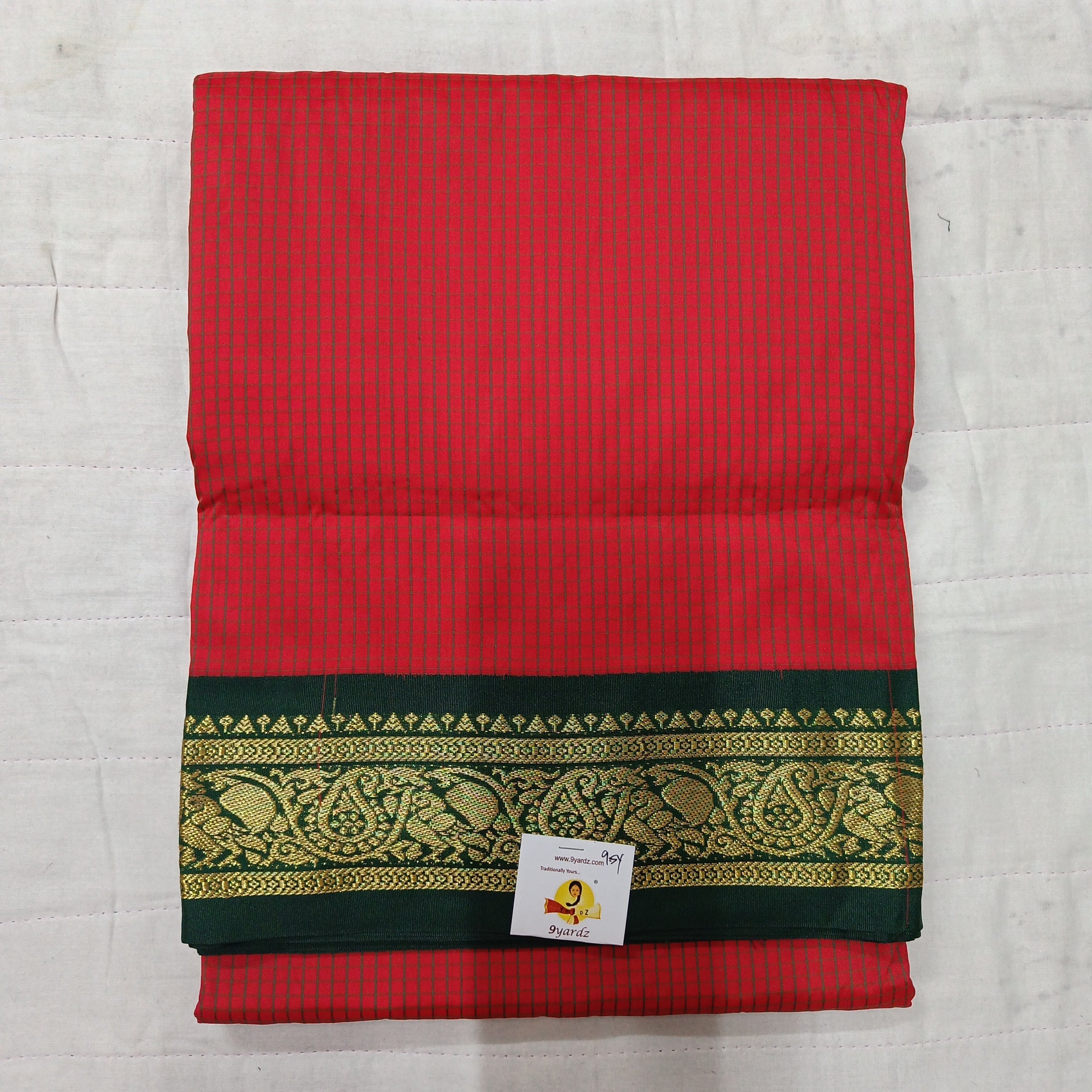 Poly silk 9.5yards madisar checked