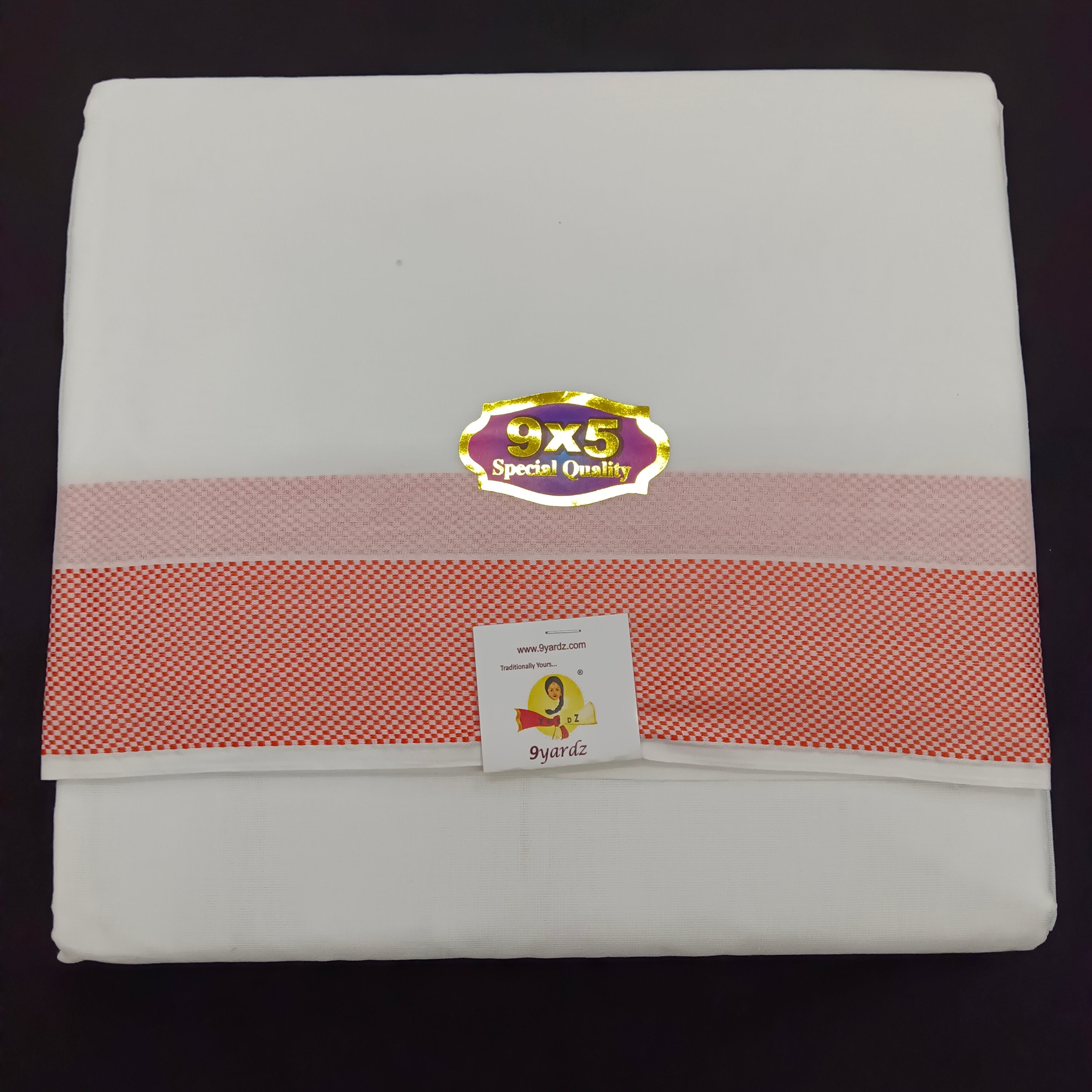 Cotton Dhothi Bleached 9*5