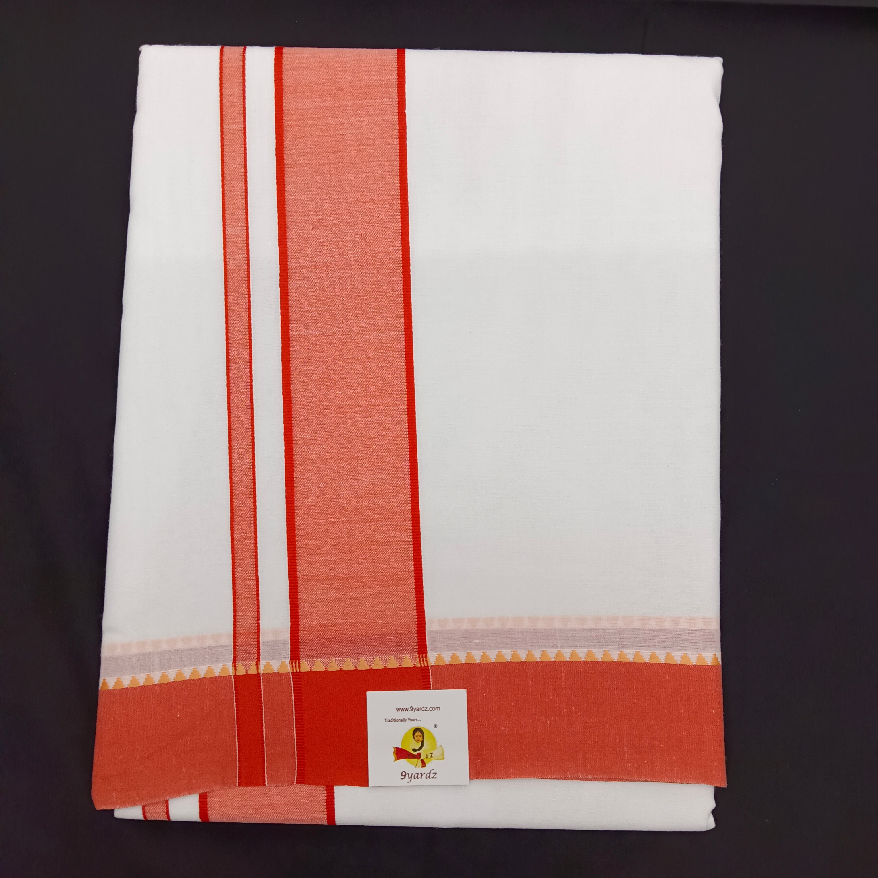 Cotton Dhothi Bleached 9*5