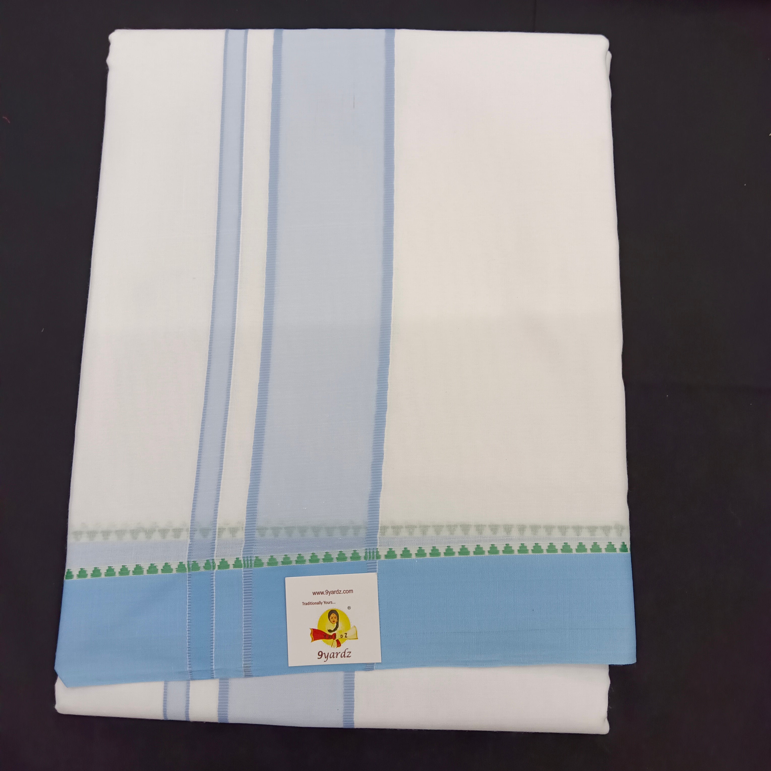 Cotton Dhothi Bleached 9*5