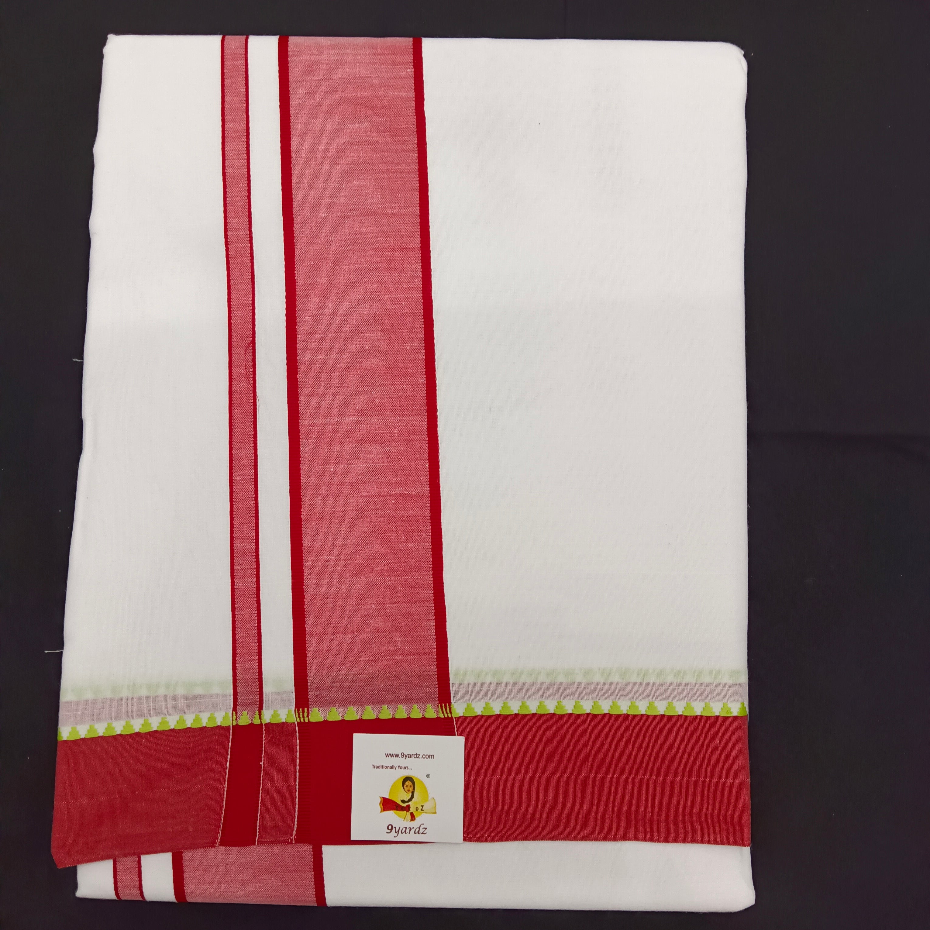 Cotton Dhothi Bleached 9*5