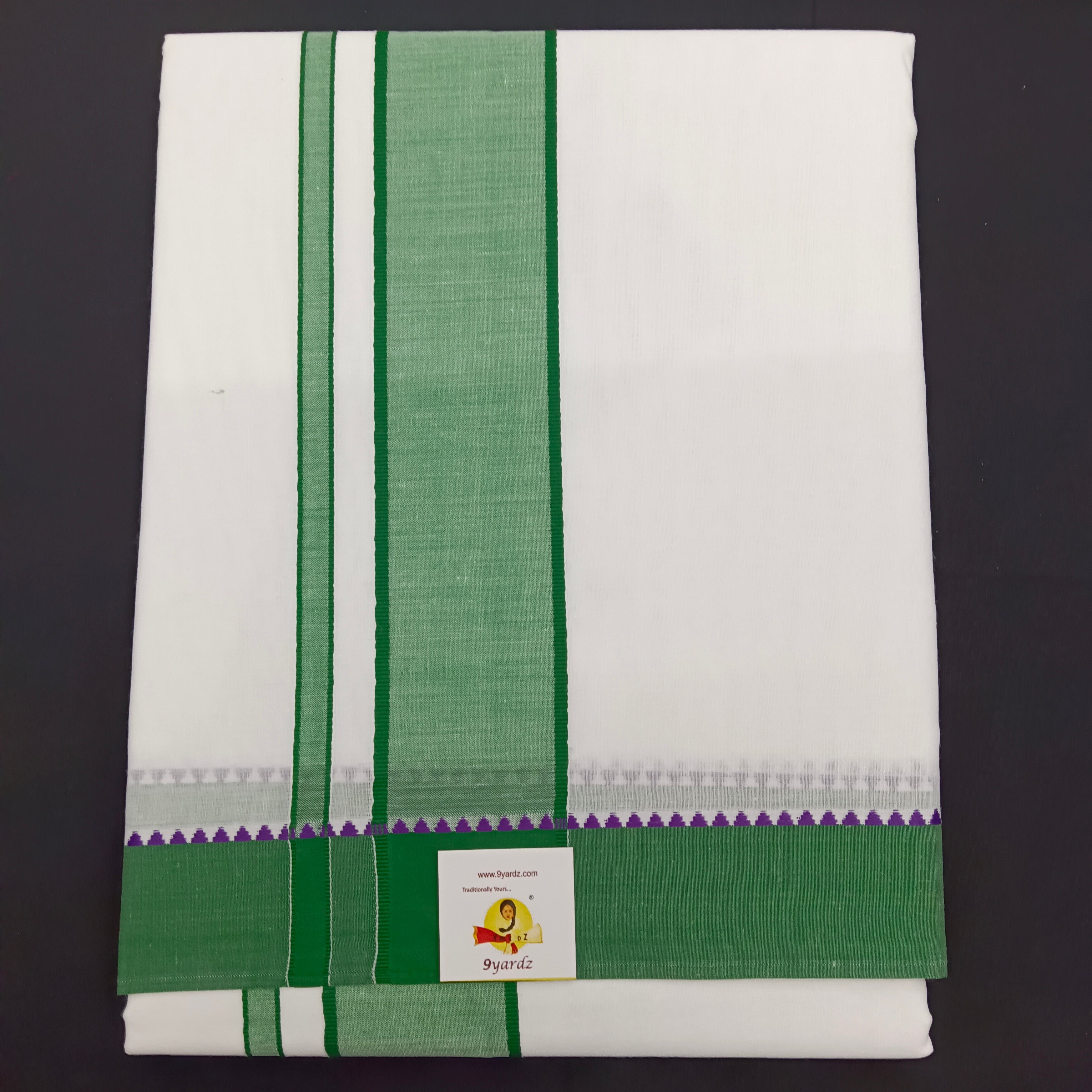 Cotton Dhothi Bleached 9*5