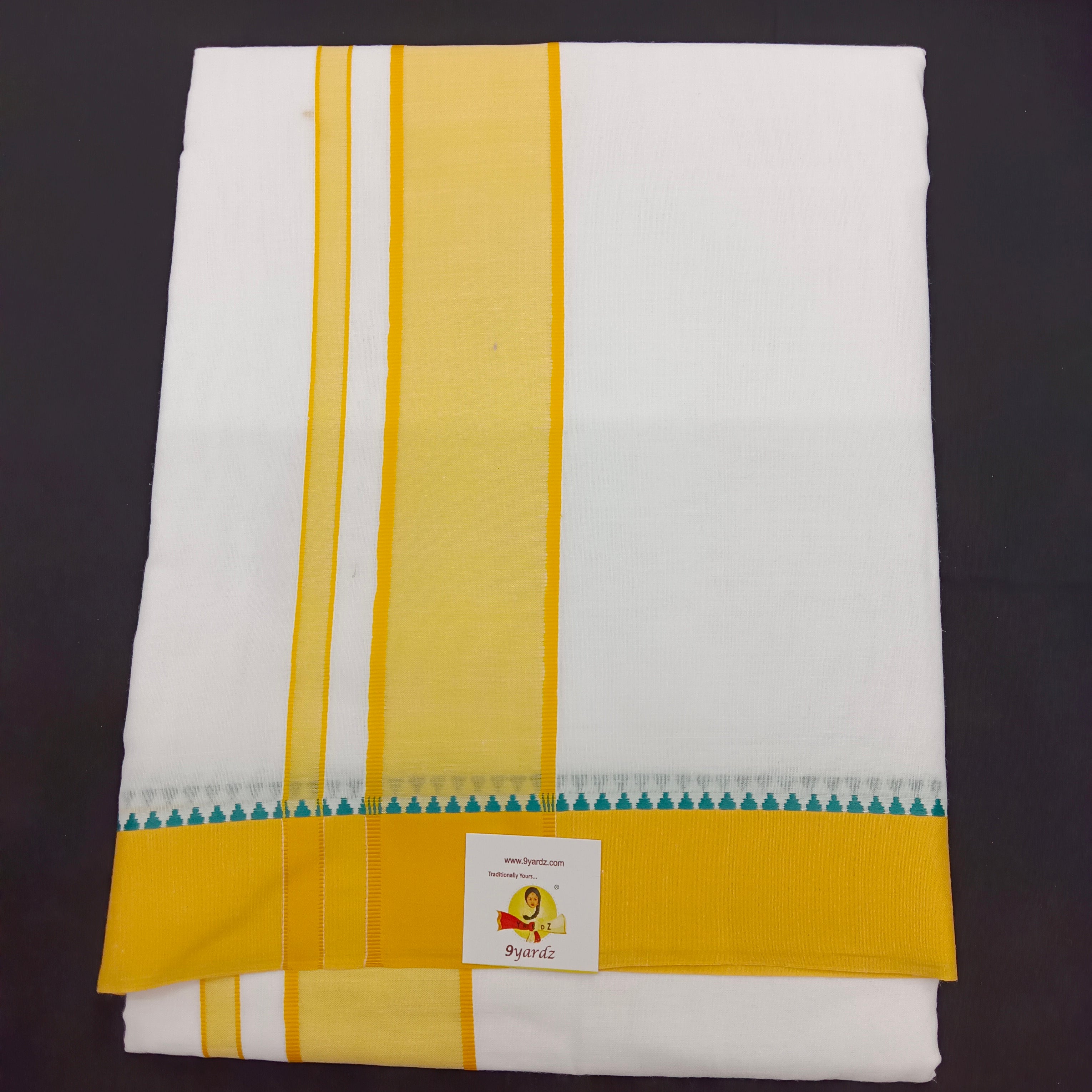 Cotton Dhothi Bleached 9*5