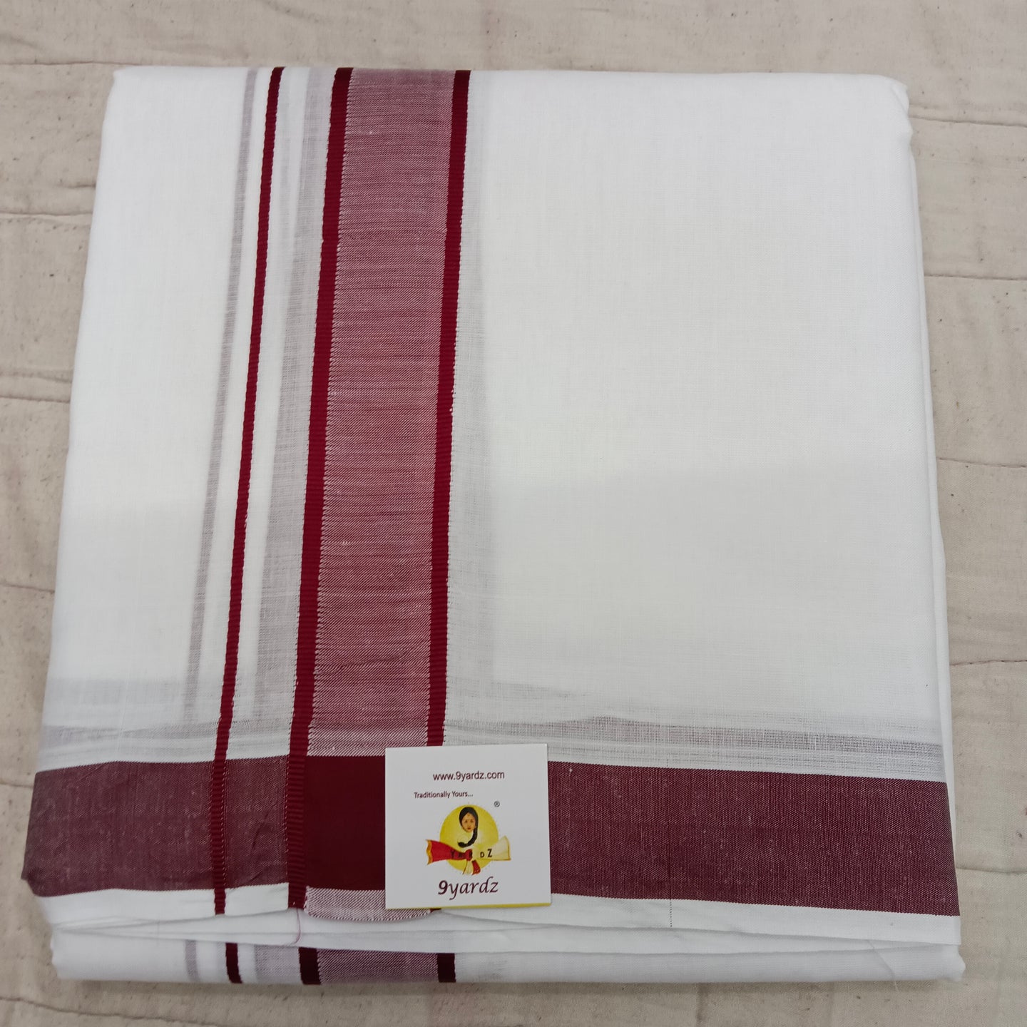 Cotton Dhothi Bleached 9*5