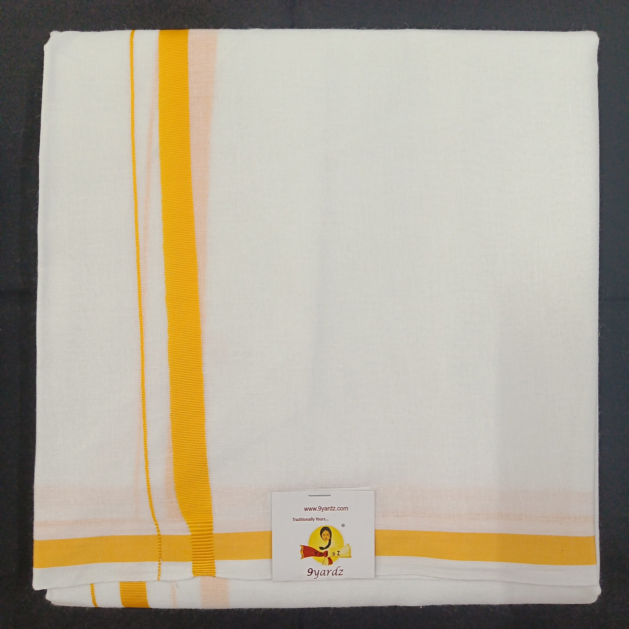 Cotton Dhothi Bleached 9*5