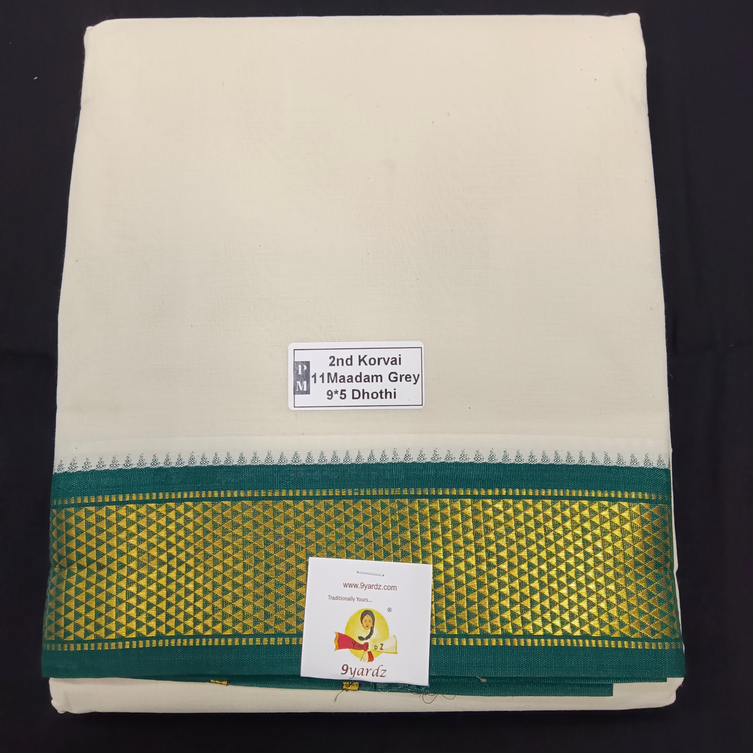 Pure cotton Muhurtham dhoti 9*5 11maadampet