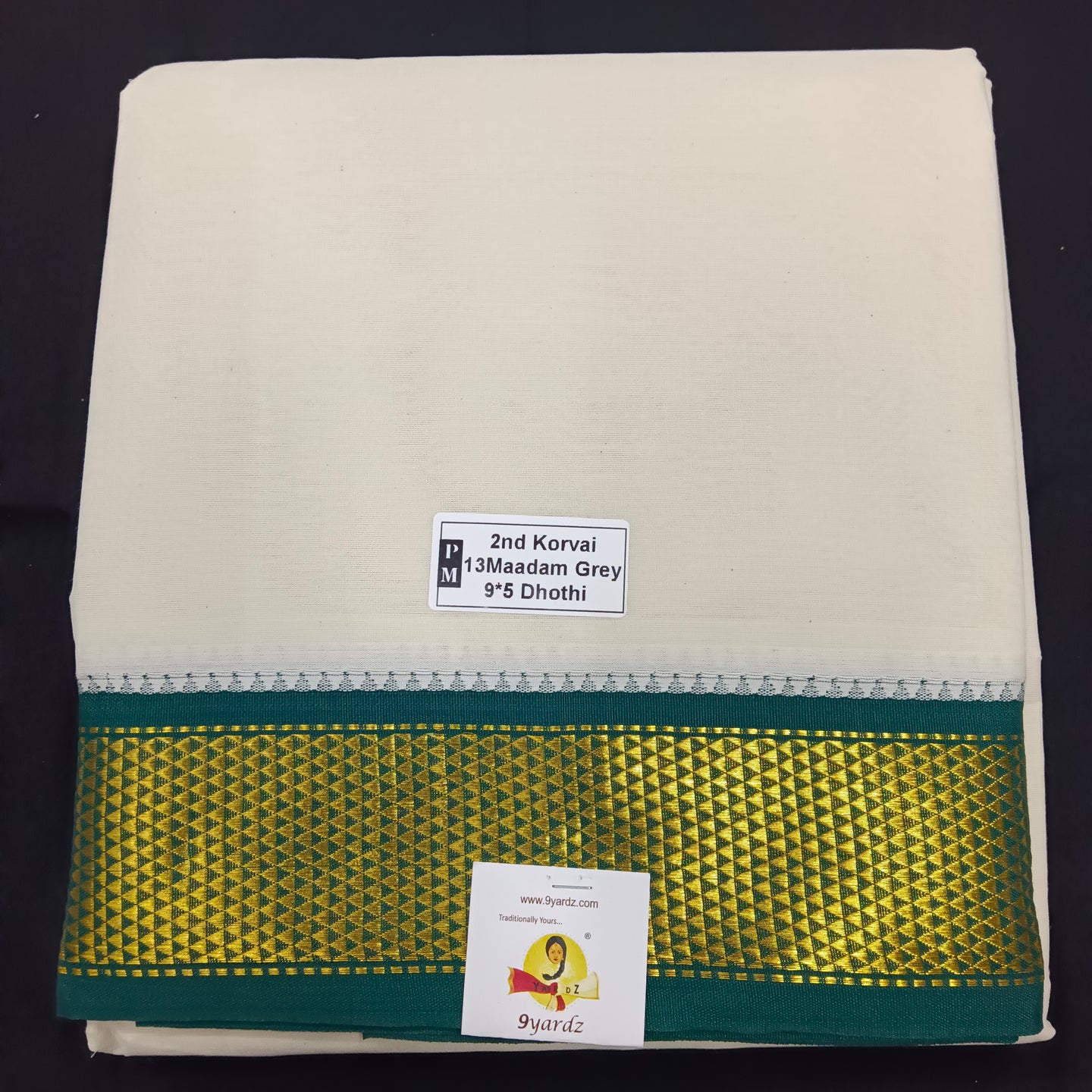 Pure cotton Muhurtham dhoti 9*5 13maadampet