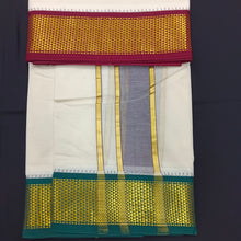 Load image into Gallery viewer, Pure cotton Muhurtham dhoti 9*5 13maadampet