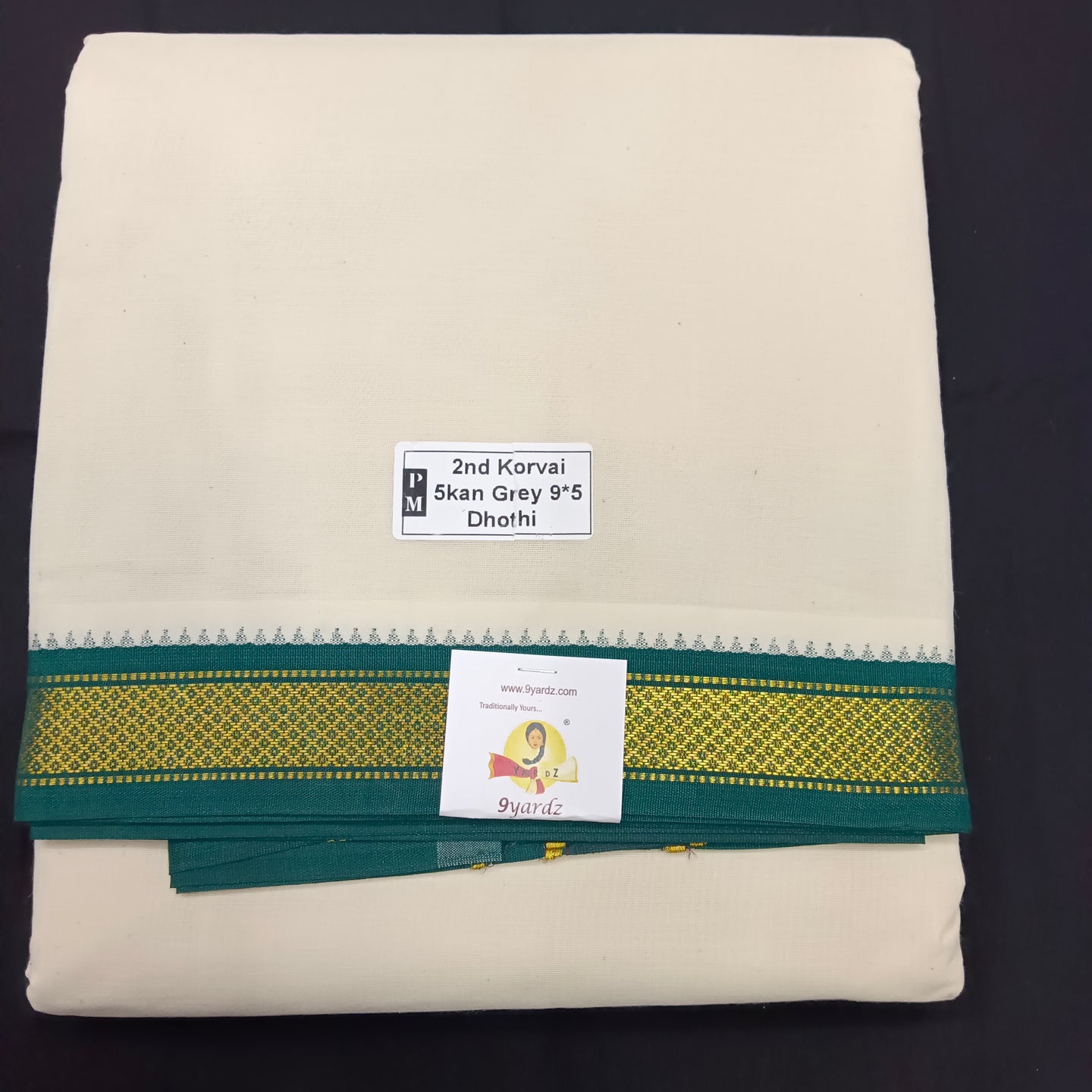 Pure cotton Muhurtham dhoti 9*5 5mayilKann