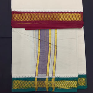 Pure cotton Muhurtham dhoti 9*5 5mayilKann