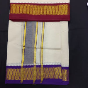 Pure cotton Muhurtham dhoti 9*5 9mayilKann