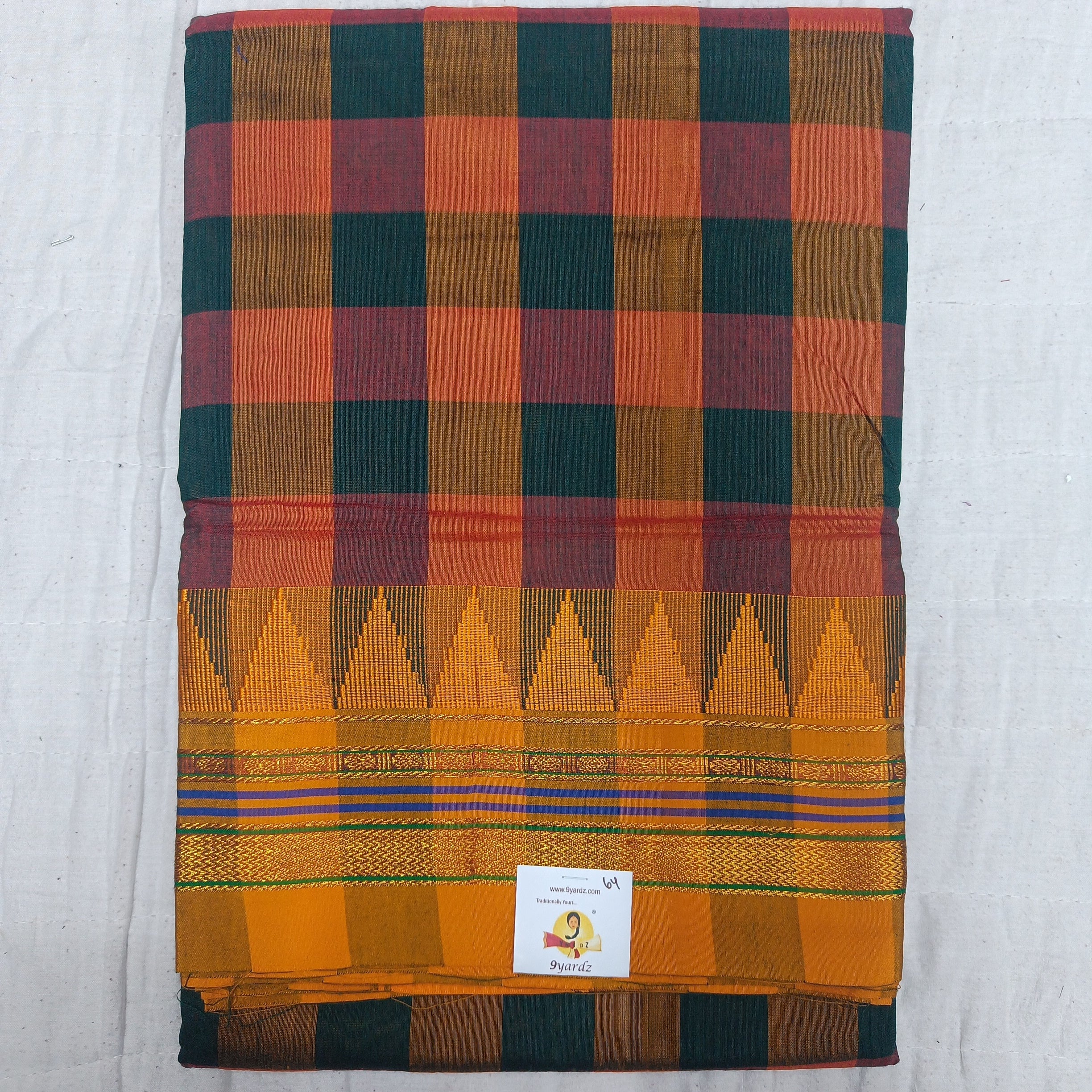 Ikkal checked sarees