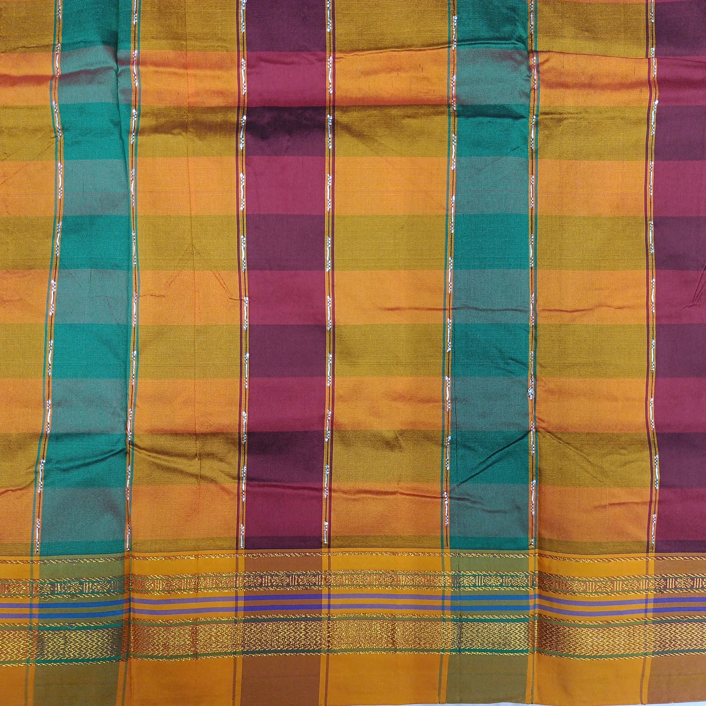 Ikkal checked sarees