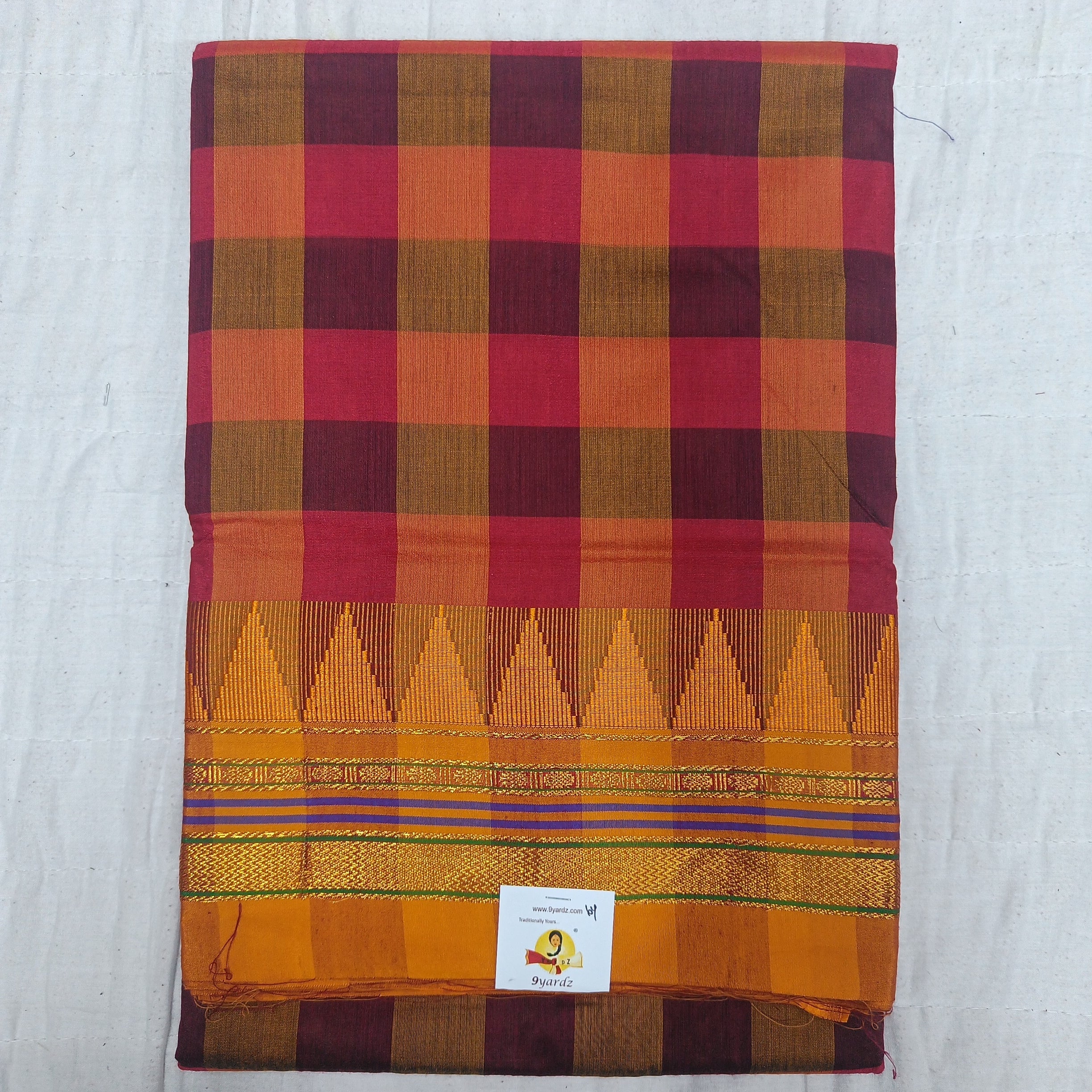 Ikkal checked sarees
