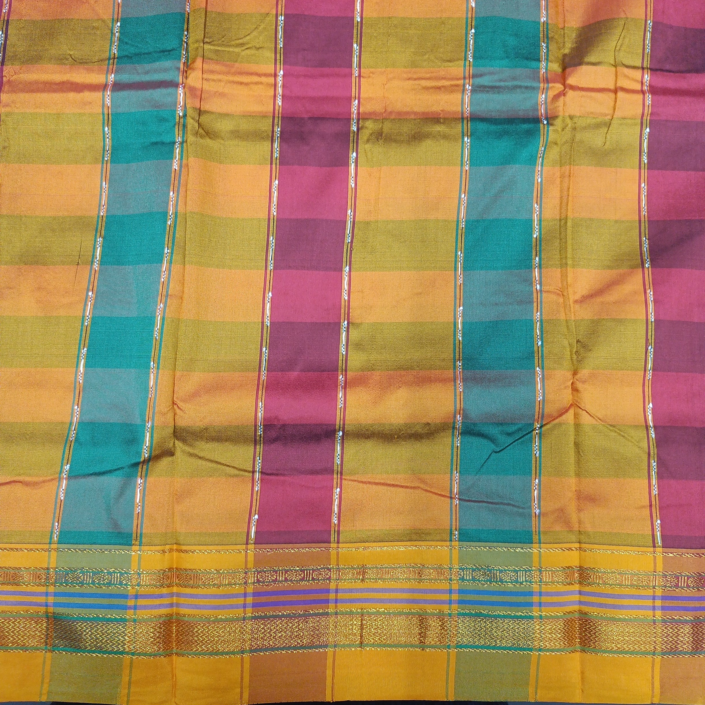 Ikkal checked sarees