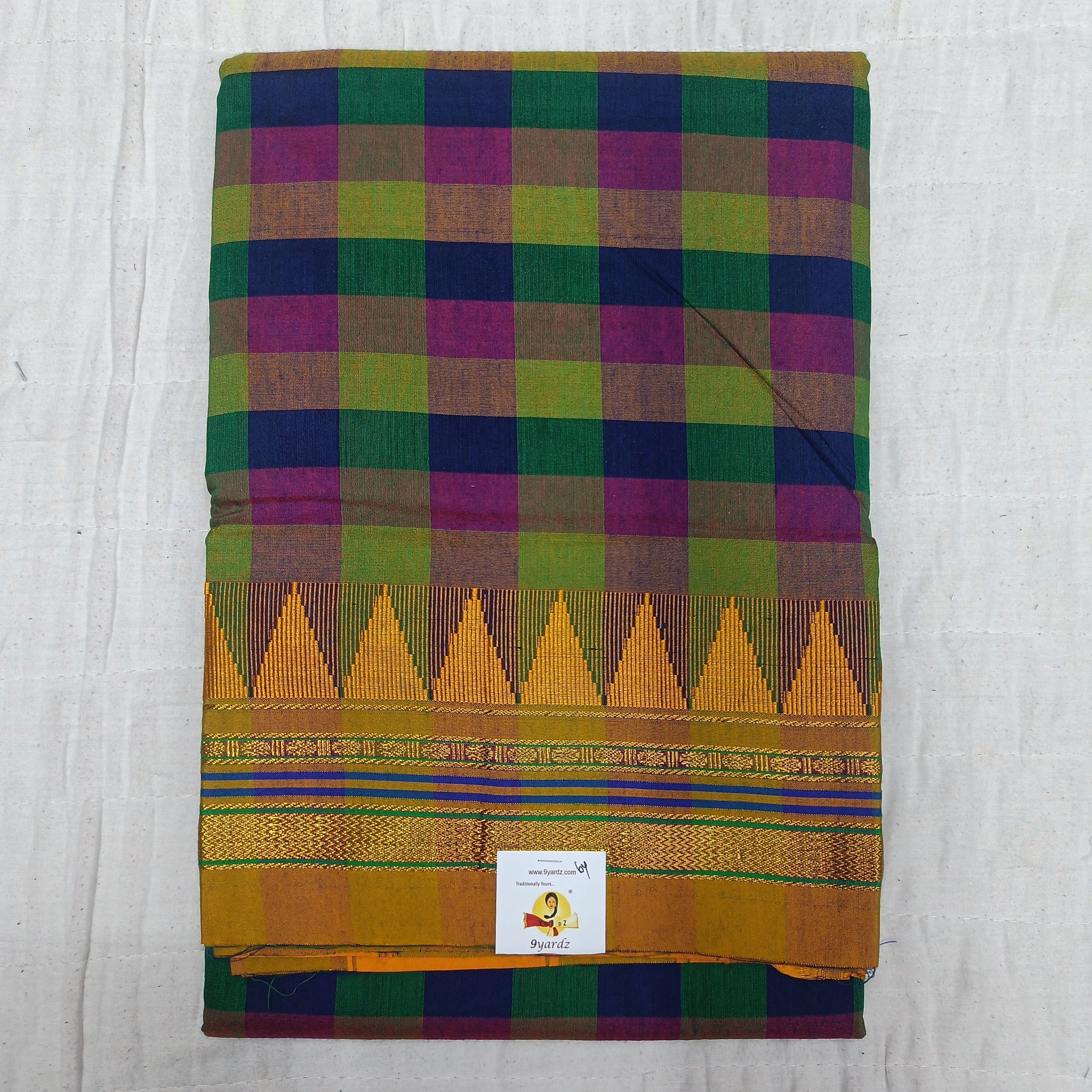 Ikkal checked sarees