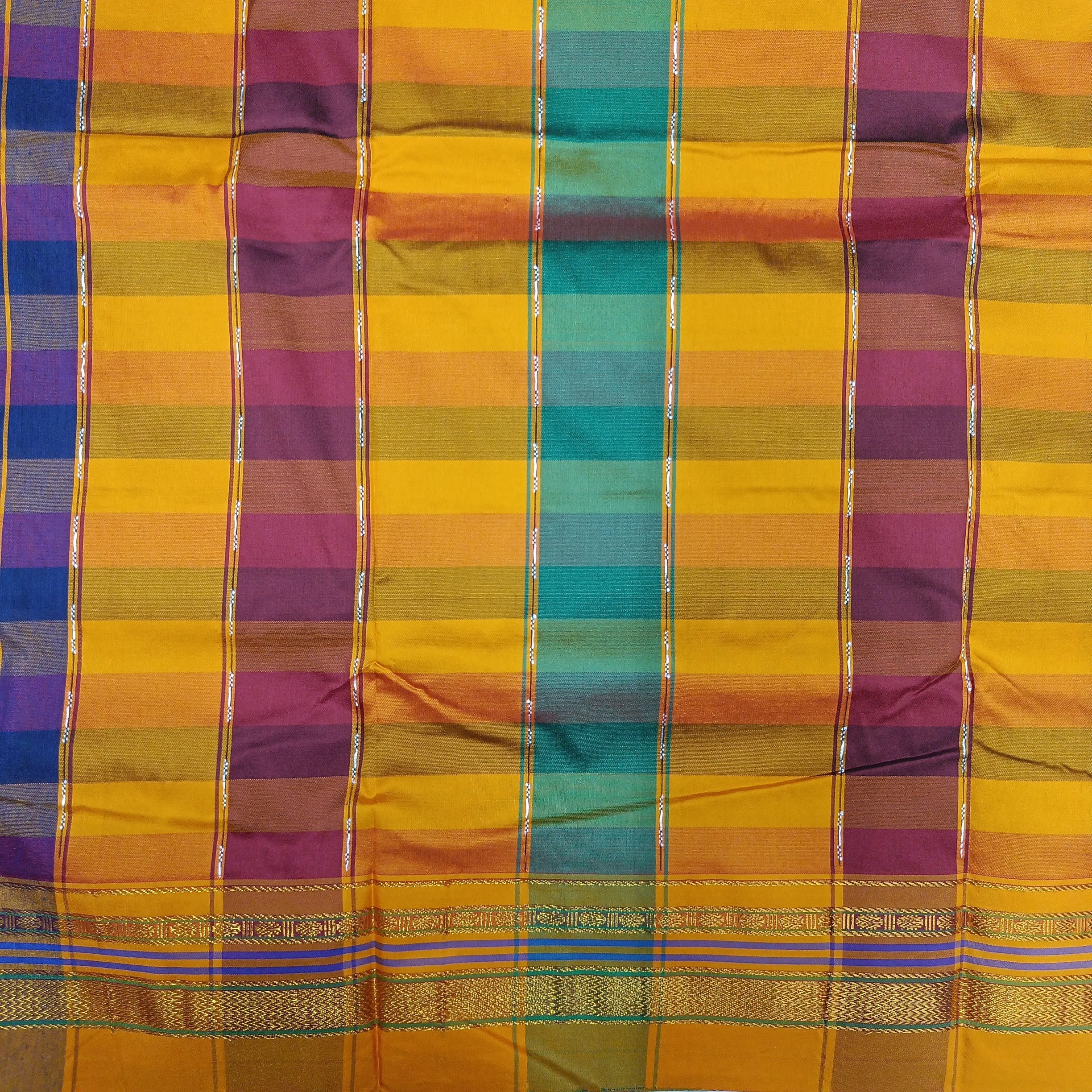 Ikkal checked sarees