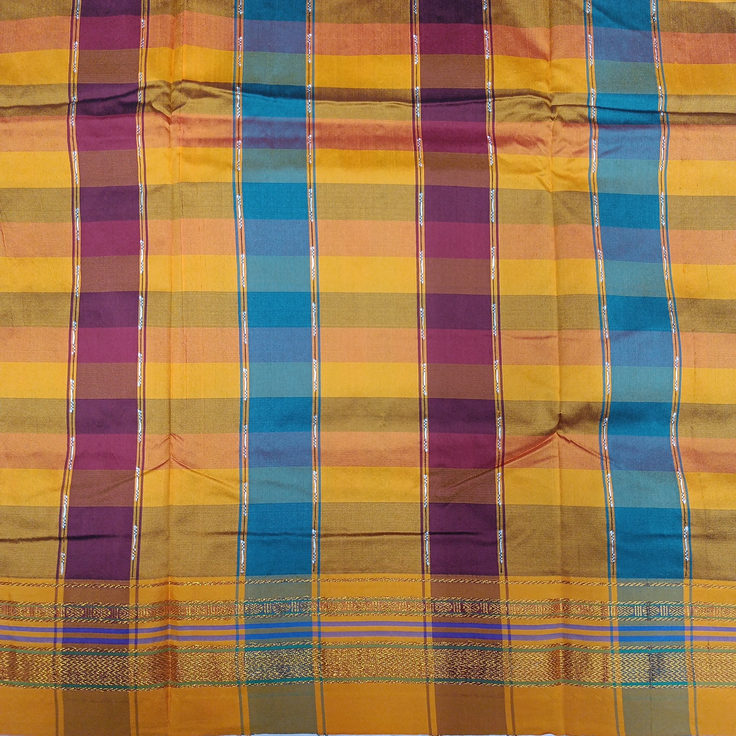 Ikkal checked sarees